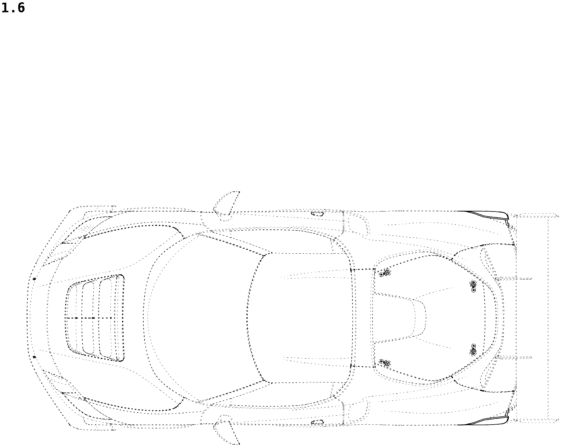 Patent USD1123760 Figure 6 – Rear deflector