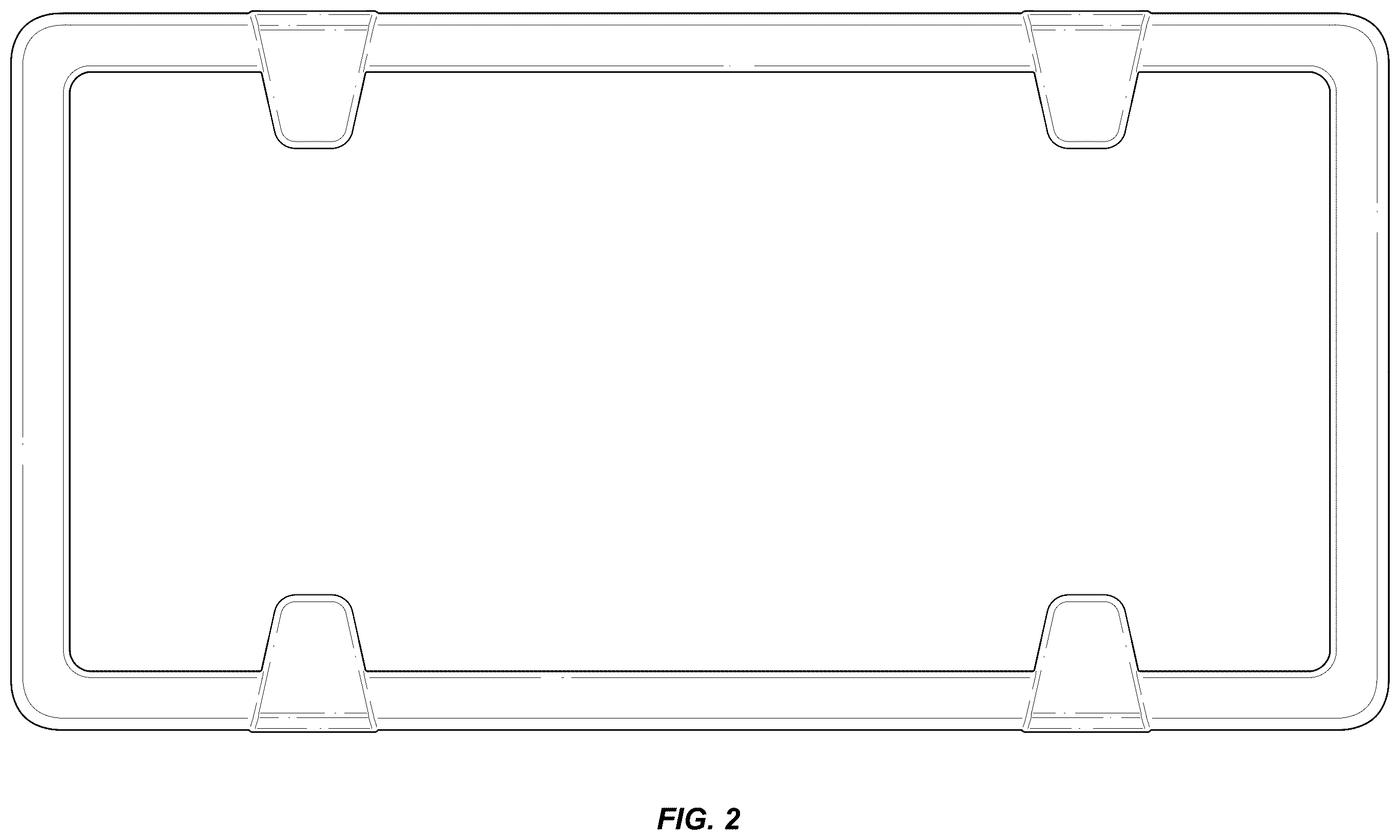 Patent USD1123764 Figure 2 – License plate frame
