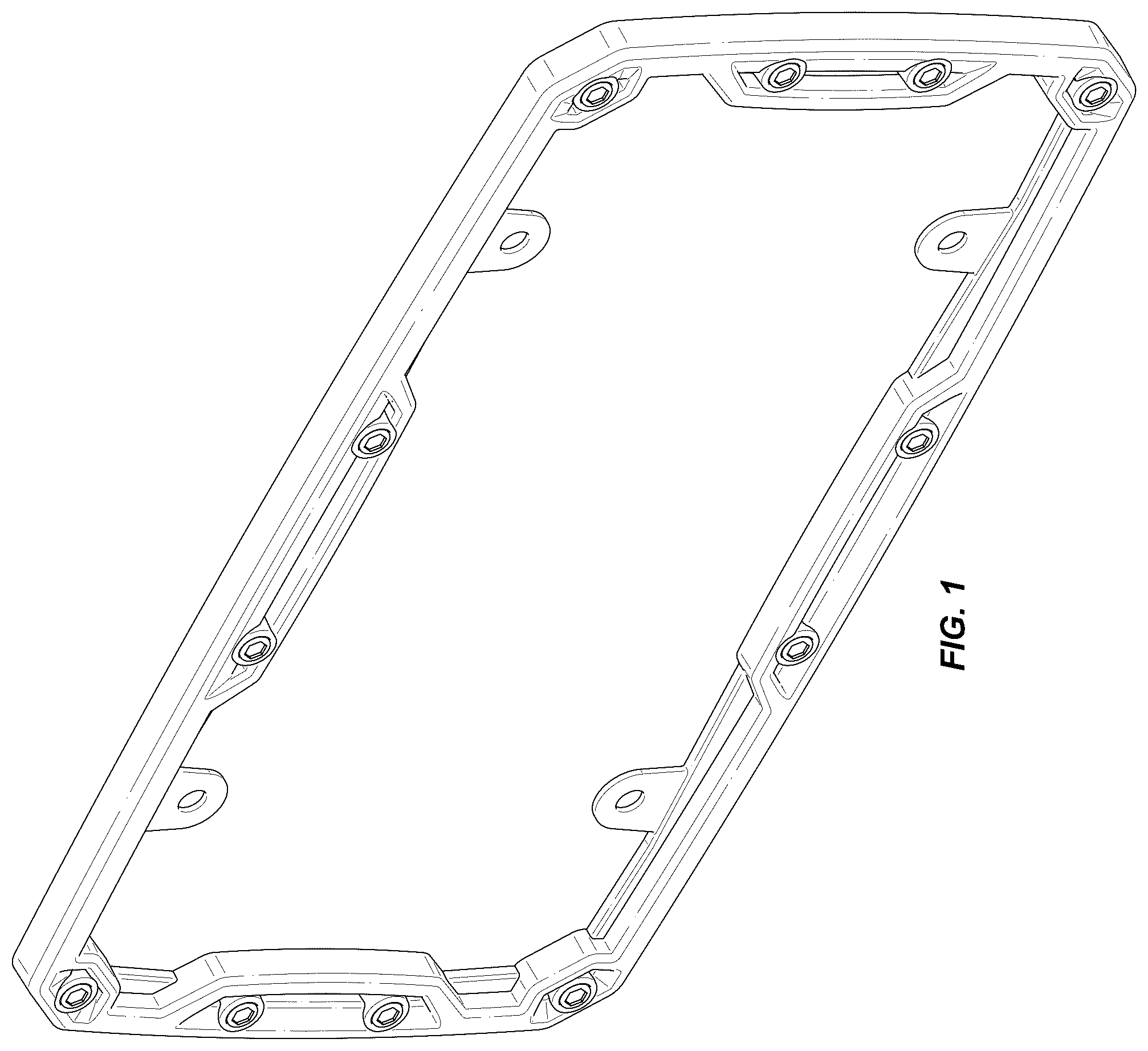 Patent USD1123766 — License plate frame — Figure 1