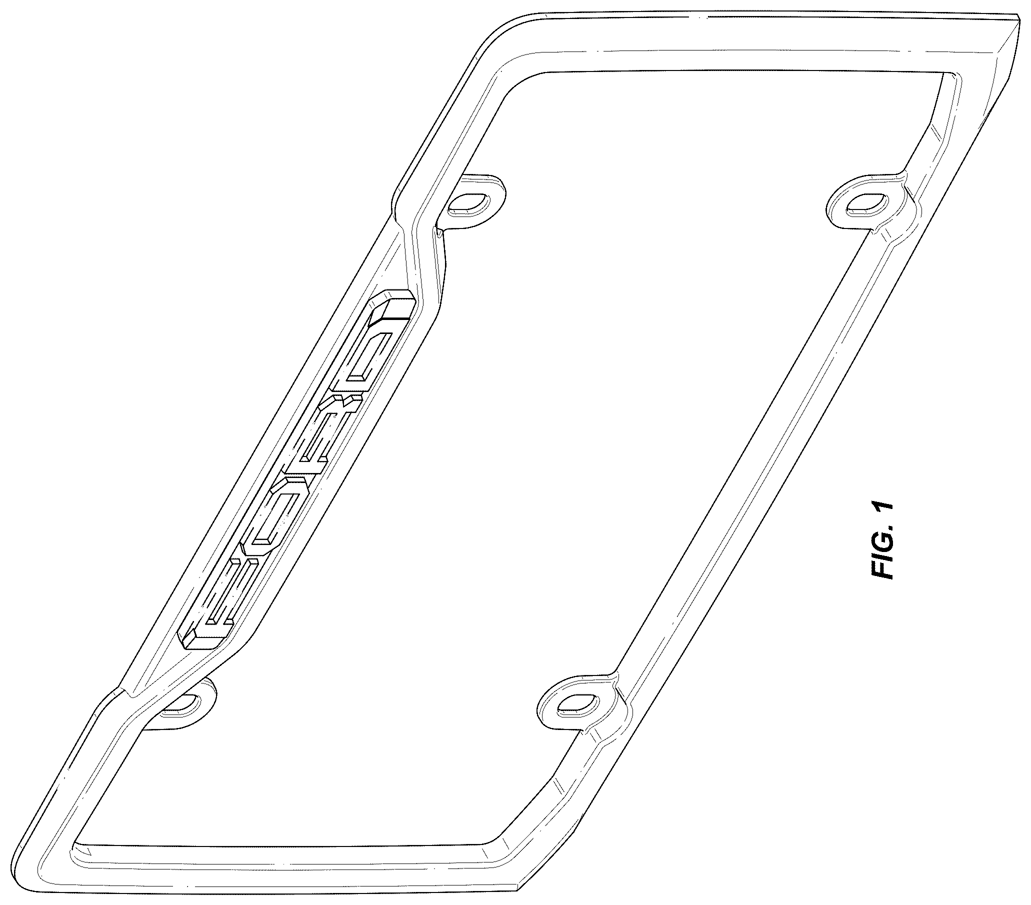 Patent USD1123770 — License plate frame — Figure 1