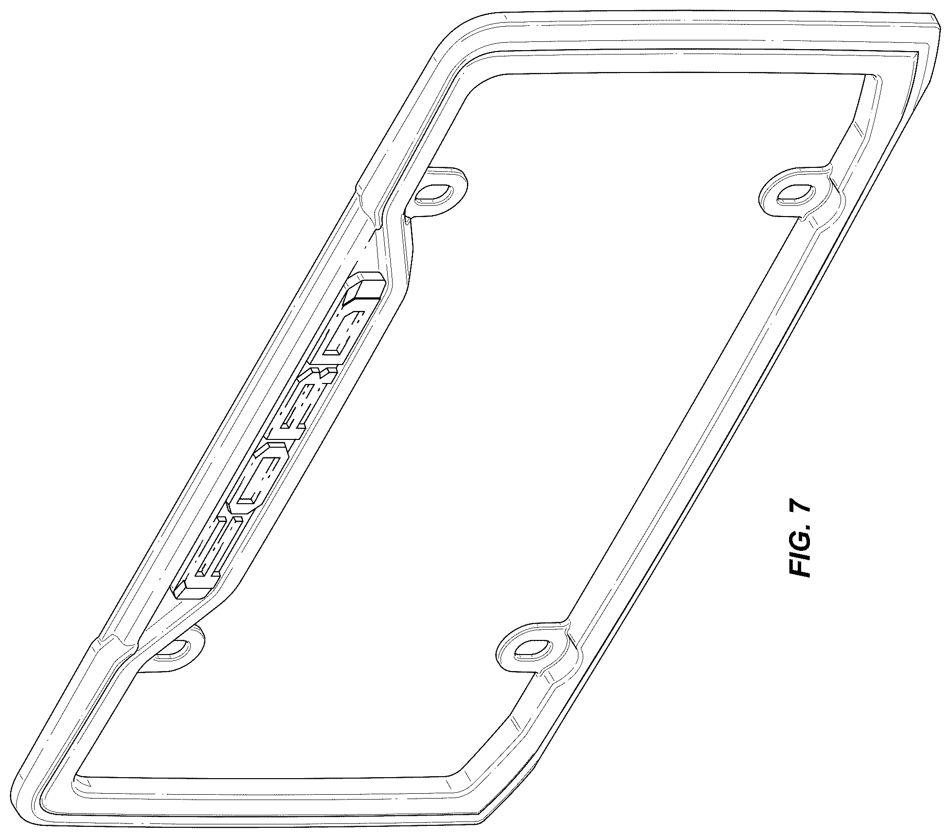 Patent USD1123770 Figure 5 – License plate frame