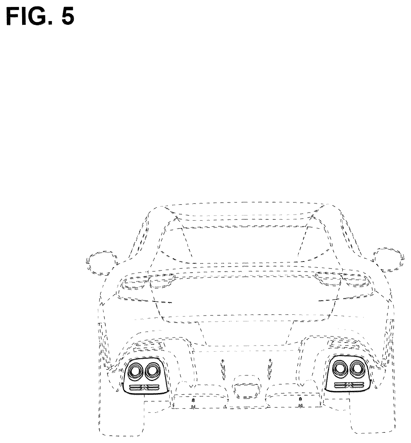 Patent USD1123771 Figure 5 – Vehicle rear exhaust tubes set