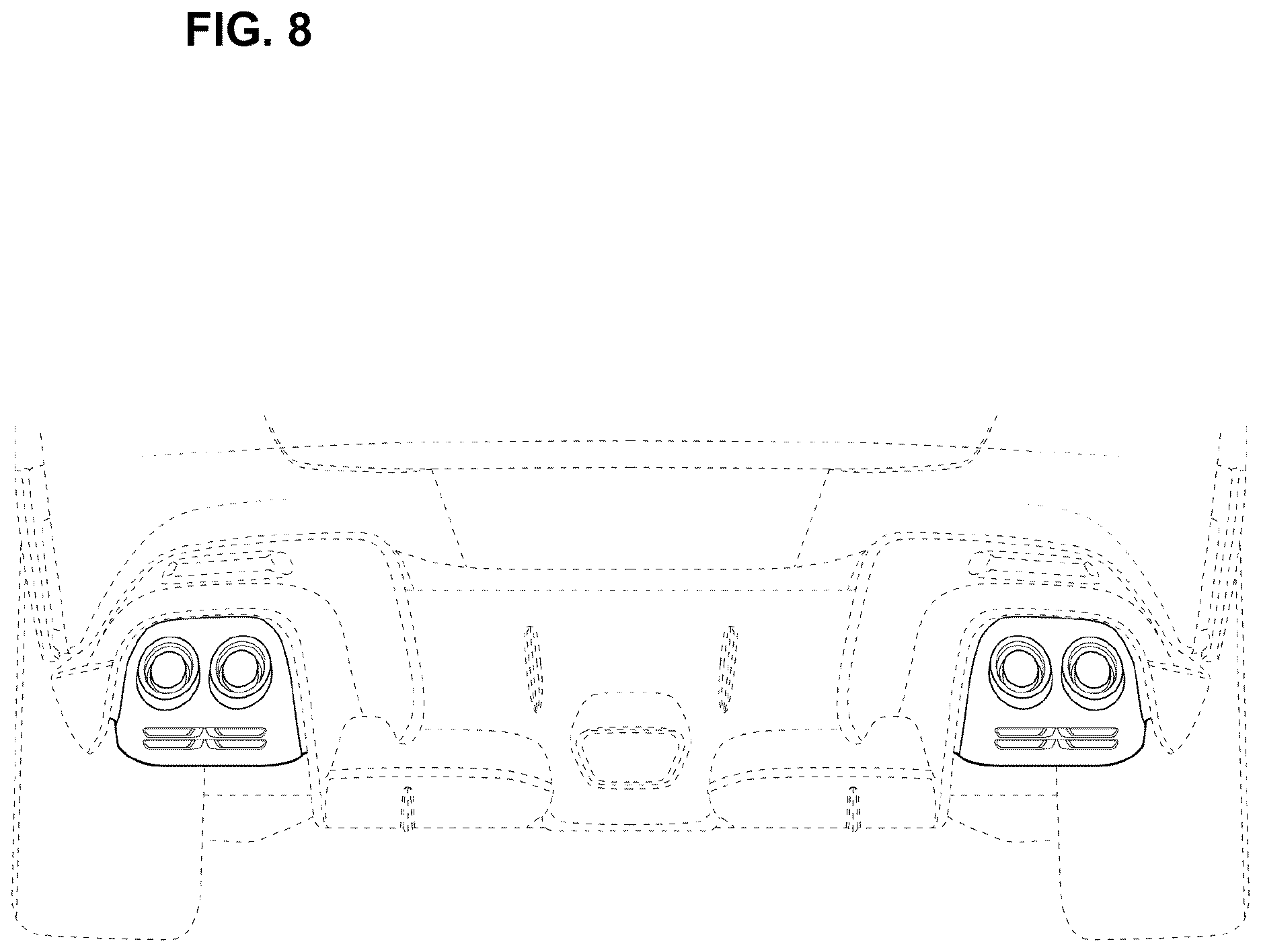Patent USD1123771 Figure 8 – Vehicle rear exhaust tubes set
