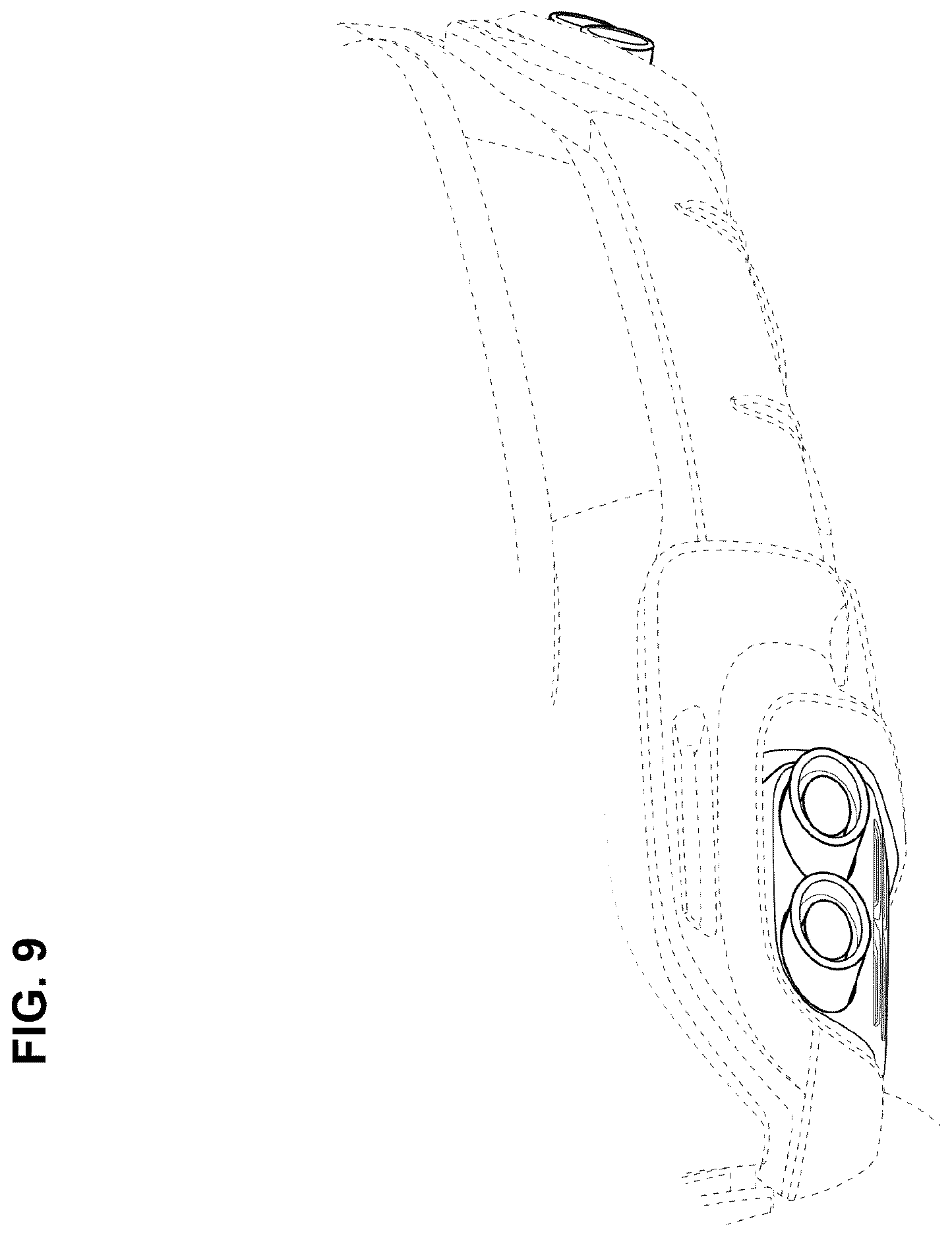 Patent USD1123771 Figure 9 – Vehicle rear exhaust tubes set