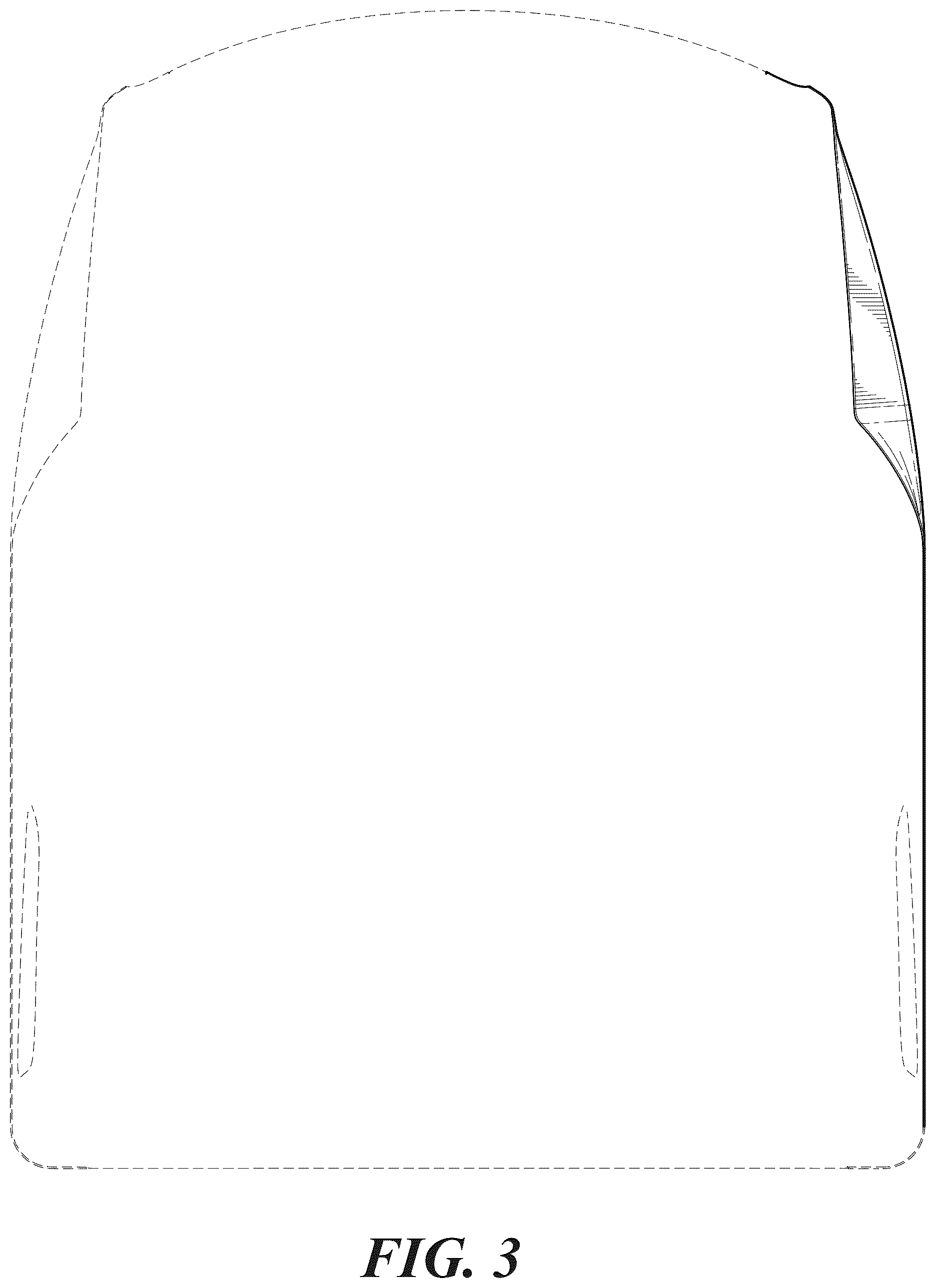 Patent USD1123773 Figure 3 – Vehicle roof