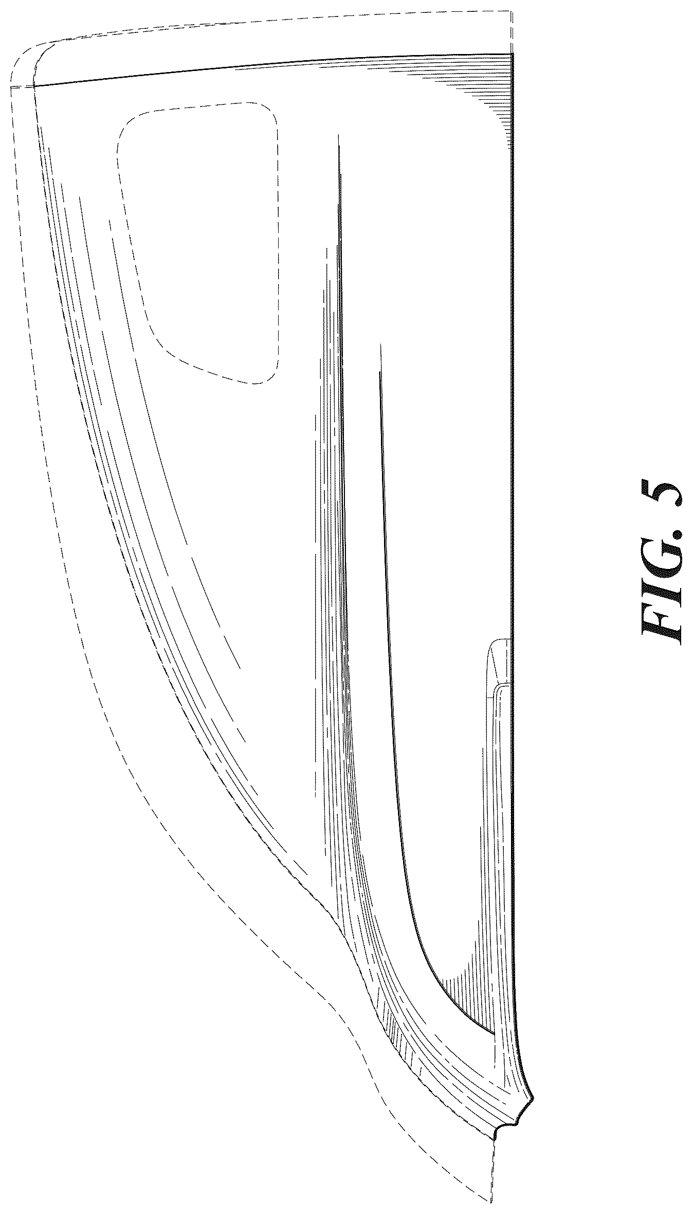 Patent USD1123773 Figure 5 – Vehicle roof