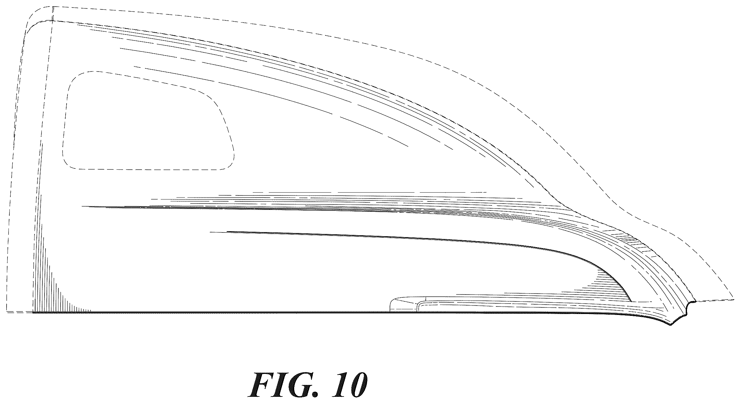 Patent USD1123773 Figure 10 – Vehicle roof