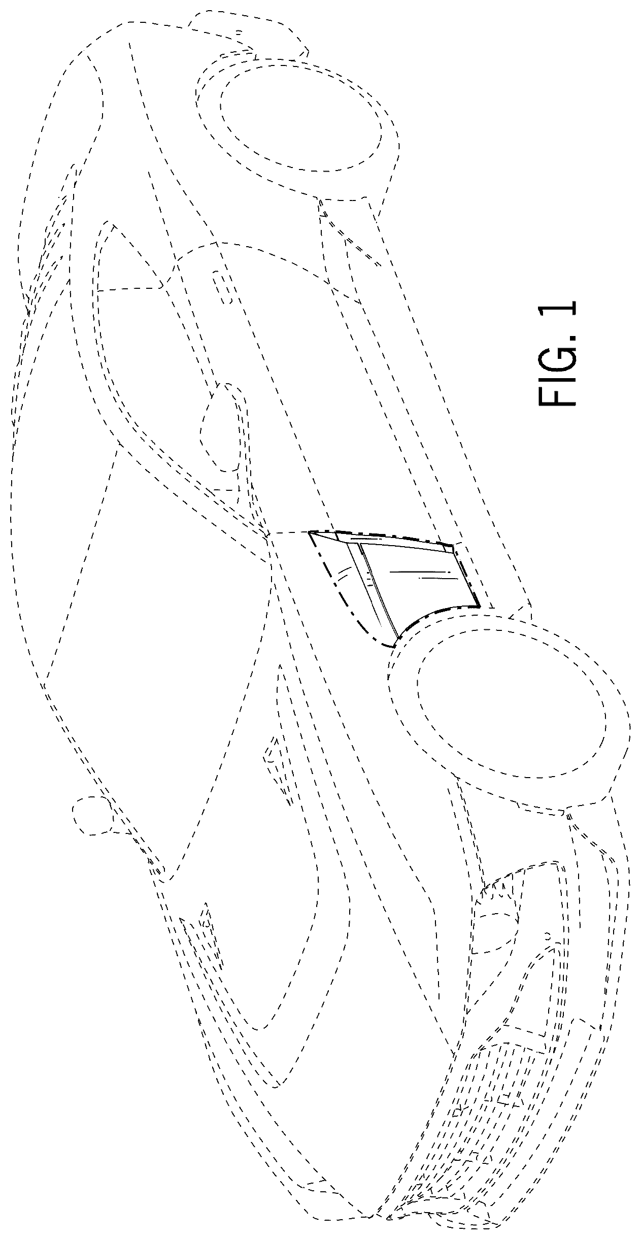 Patent USD1123774 Figure 1 – Fender vent for automobile or replica thereof