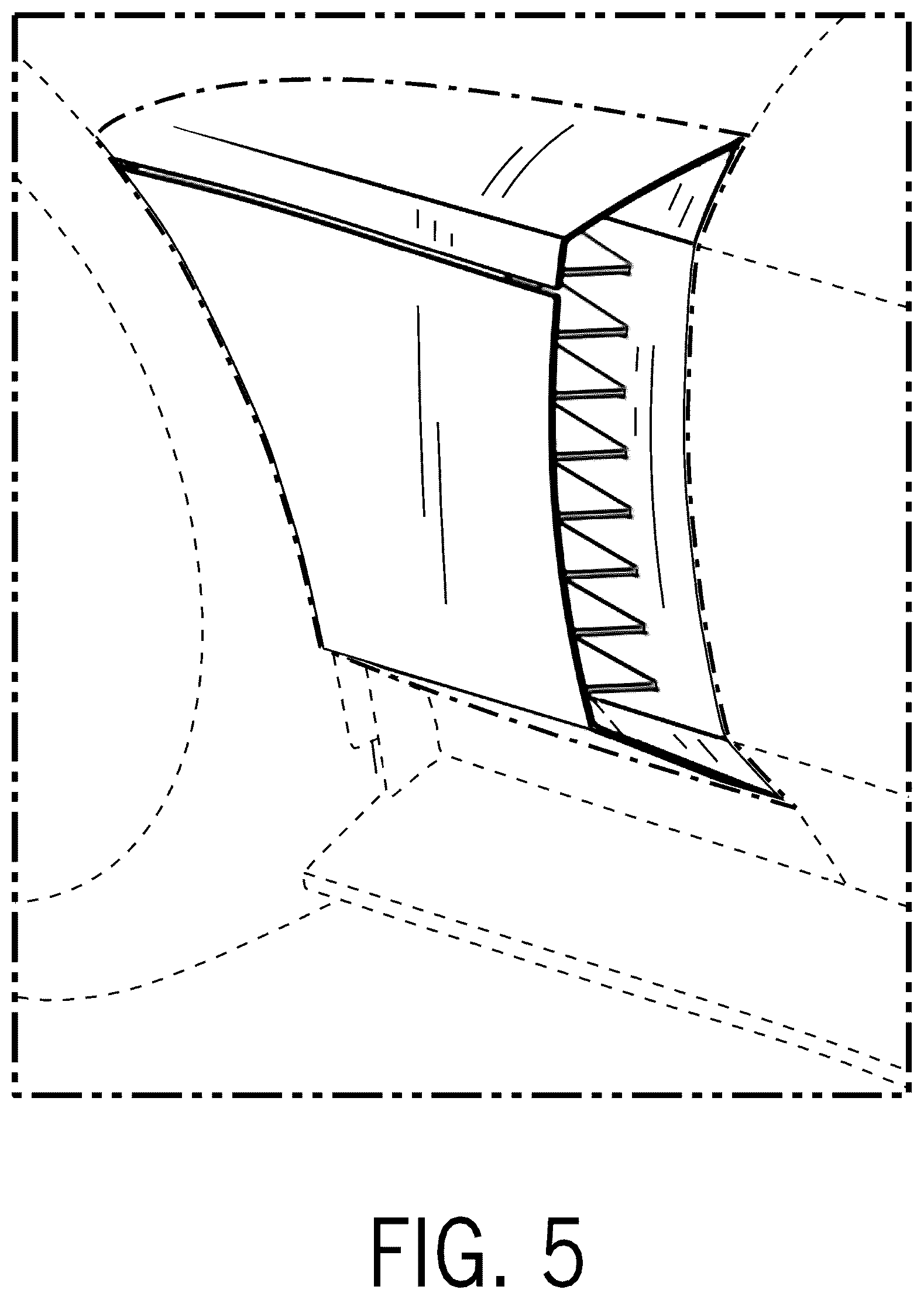 Patent USD1123774 Figure 5 – Fender vent for automobile or replica thereof