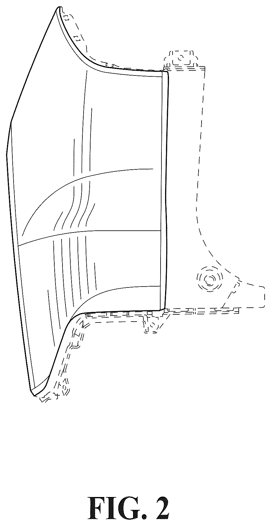 Patent USD1123775 Figure 2 – Vehicle rear upper fascia