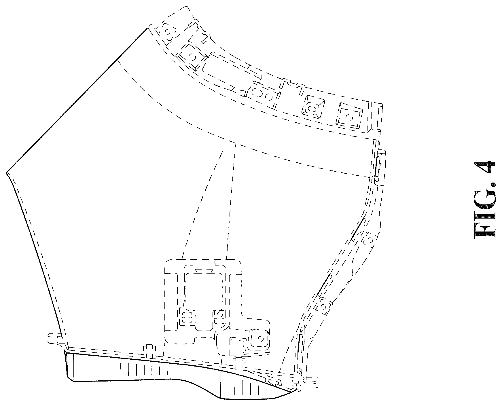 Patent USD1123775 Figure 4 – Vehicle rear upper fascia