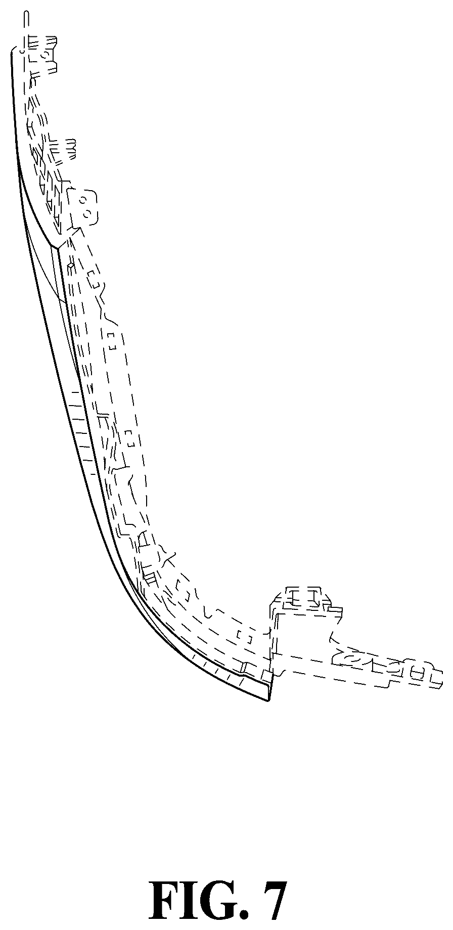 Patent USD1123775 Figure 7 – Vehicle rear upper fascia