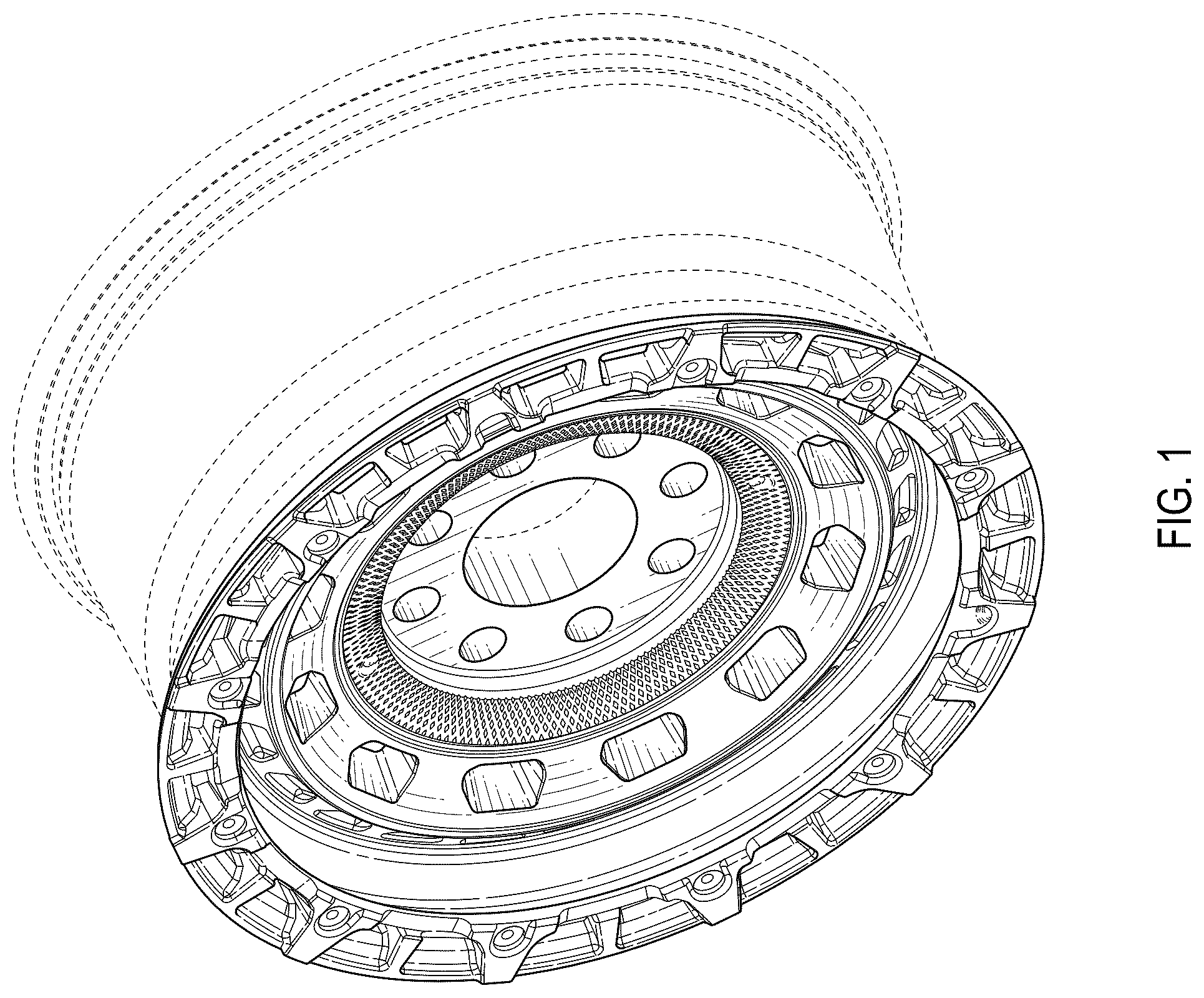 Patent USD1123779 Figure 1 – Wheel