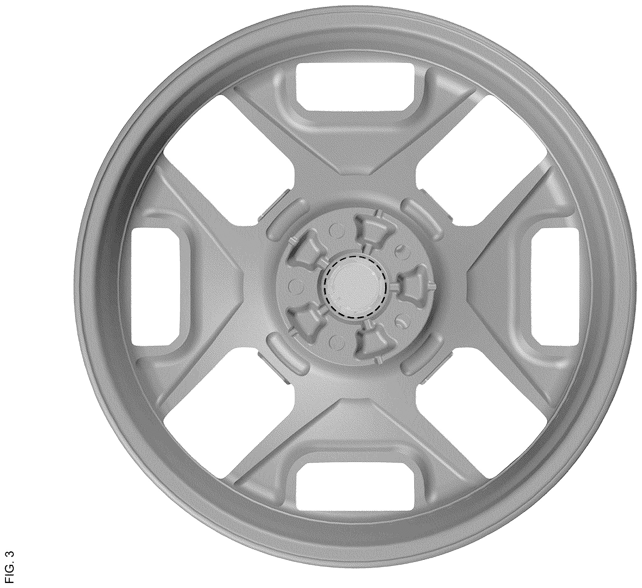 Patent USD1123780 Figure 3 – Wheel for automobile