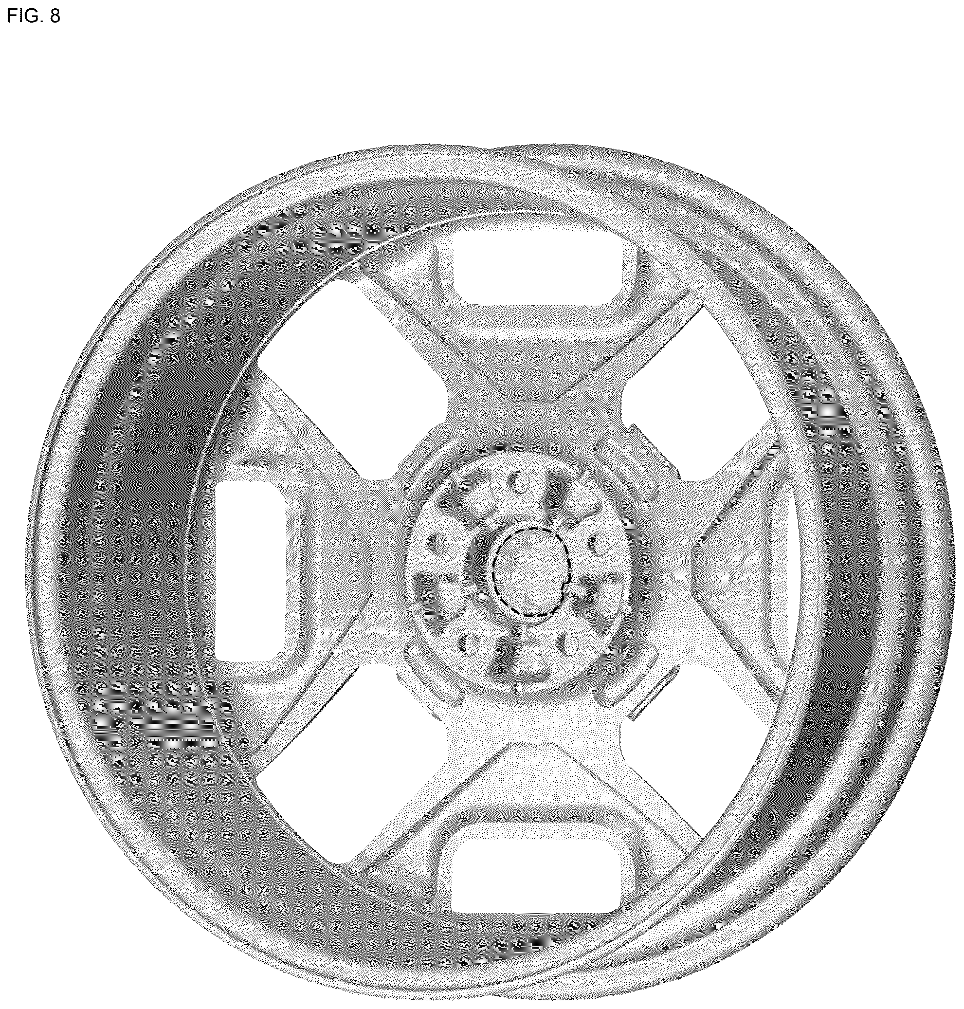 Patent USD1123780 Figure 8 – Wheel for automobile