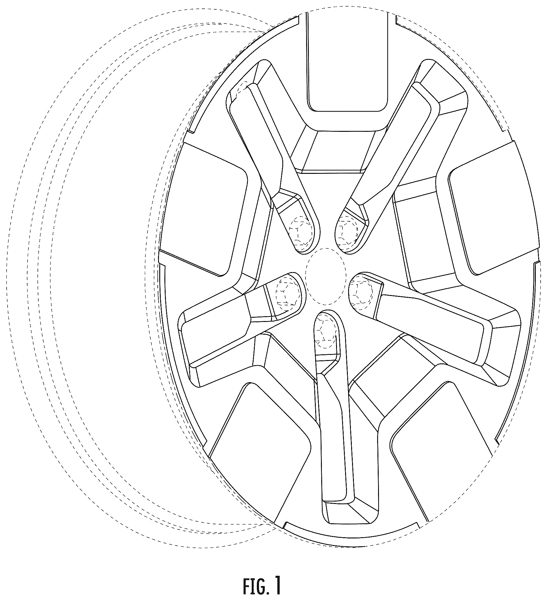 Patent USD1123781 Figure 1 – Automotive wheel