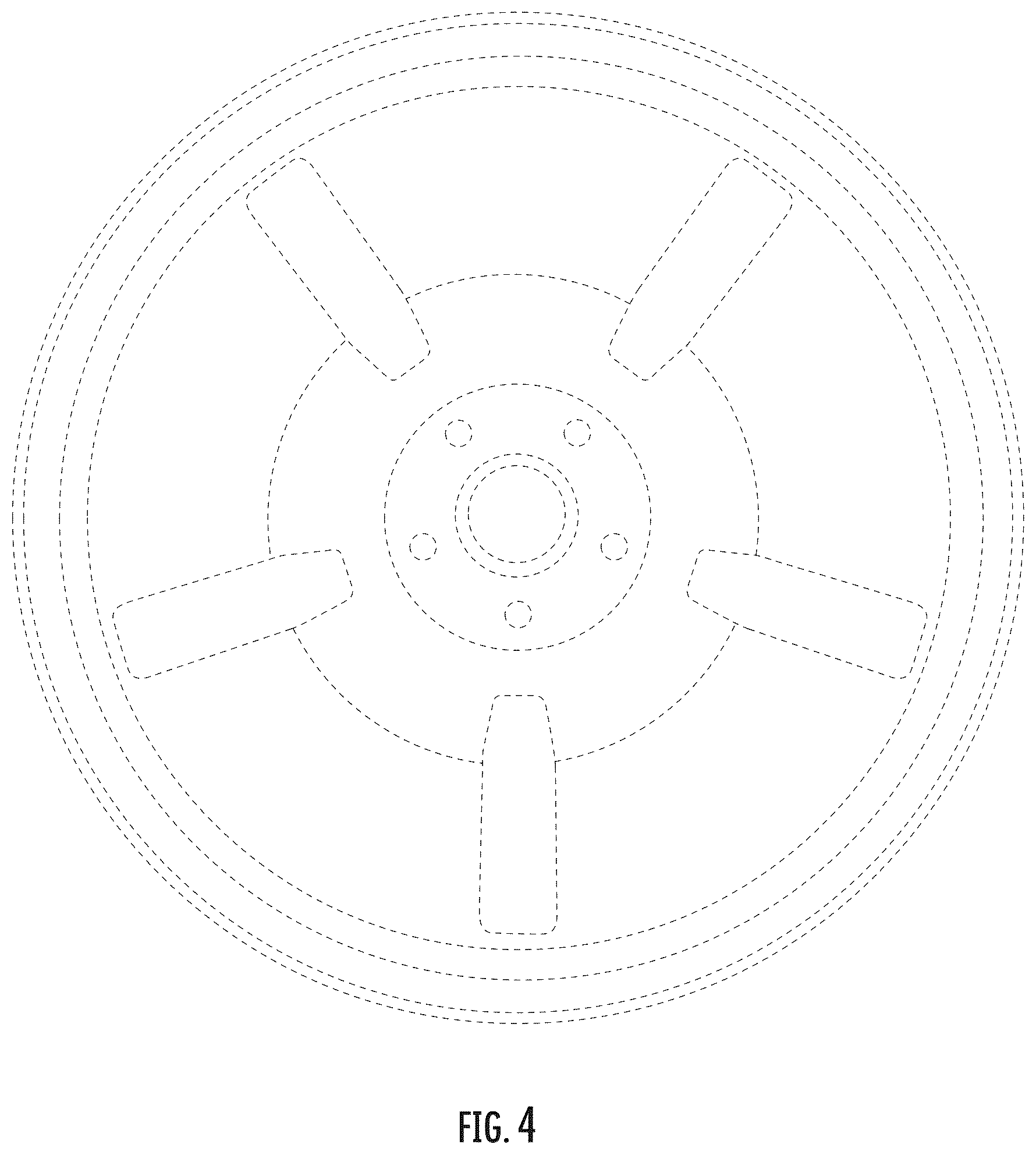 Patent USD1123781 Figure 4 – Automotive wheel