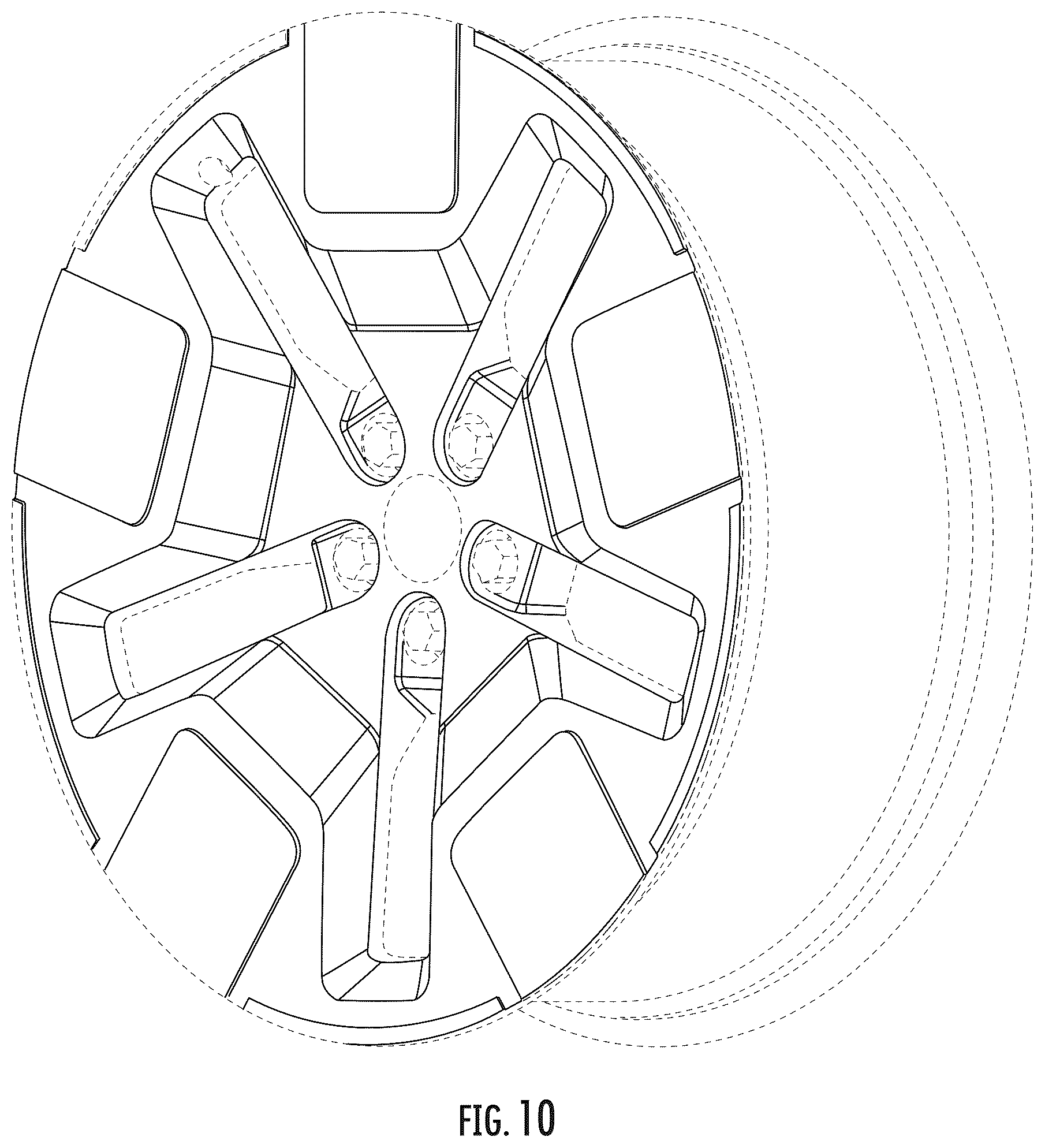 Patent USD1123781 Figure 8 – Automotive wheel