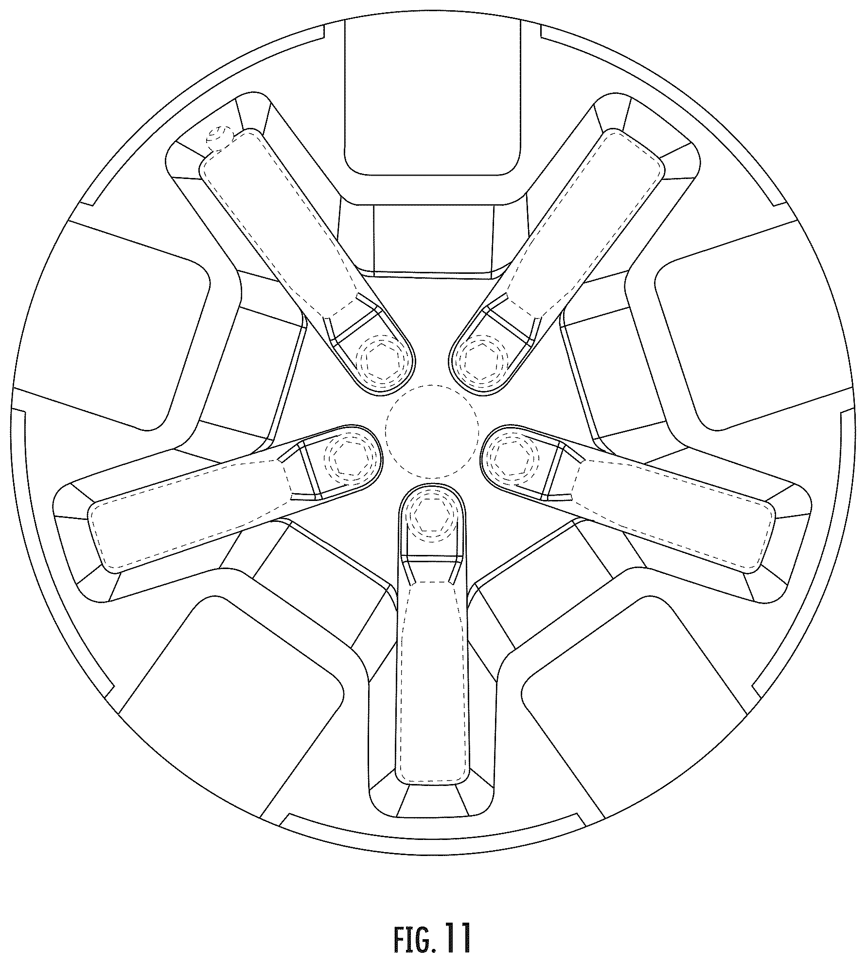 Patent USD1123781 Figure 9 – Automotive wheel
