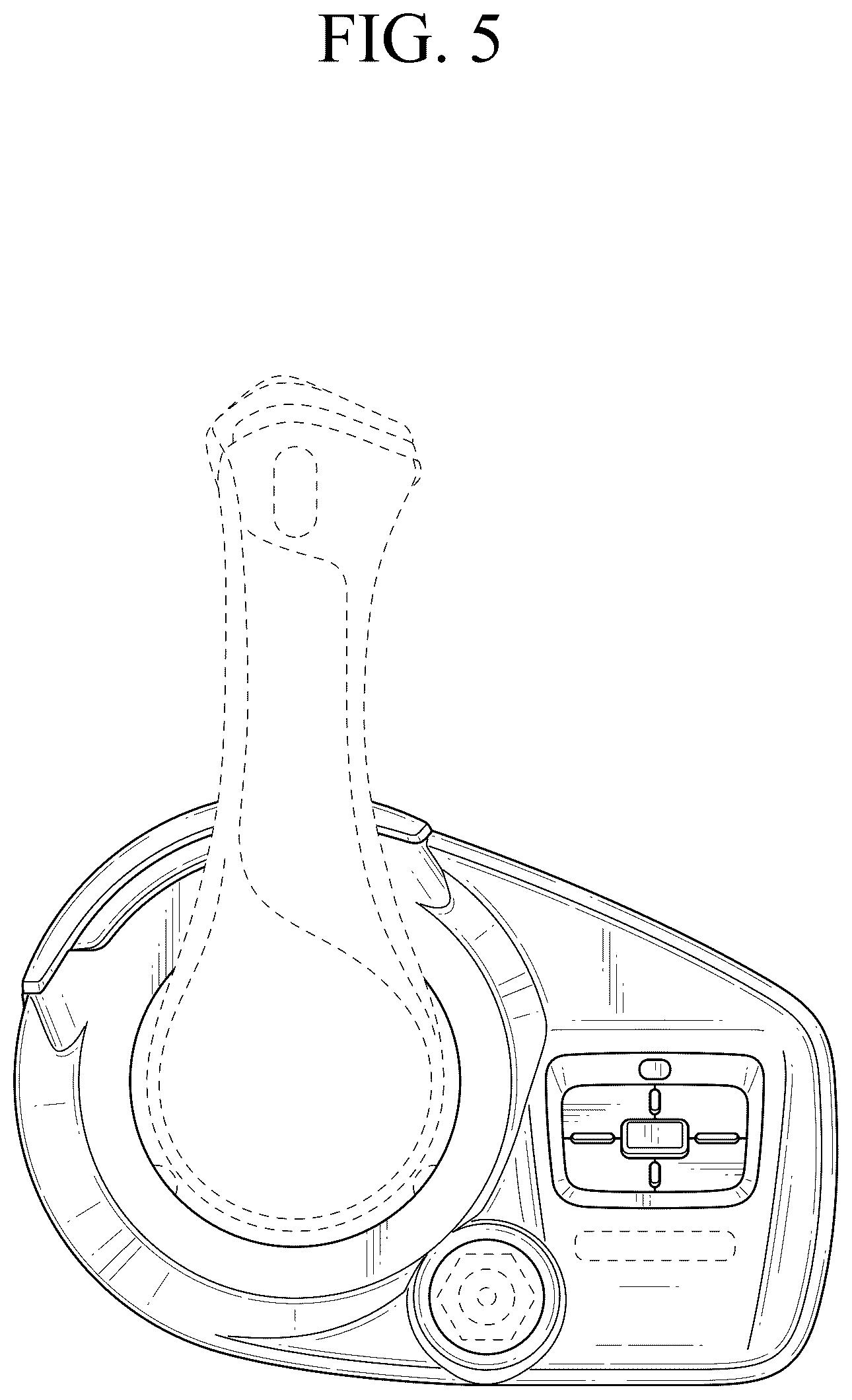 Patent USD1123783 Figure 5 – Remote controller for outboard motor