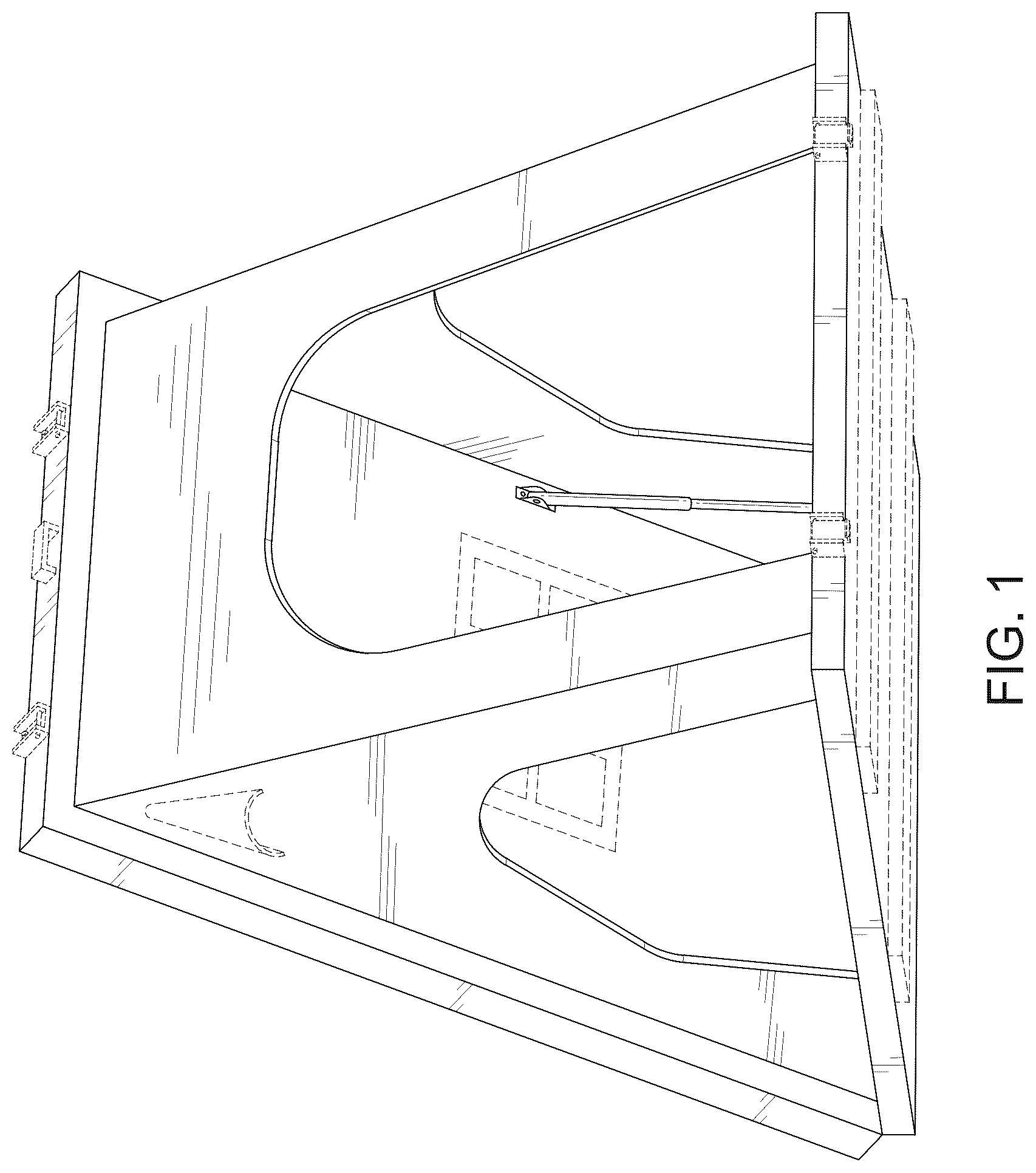 Patent USD1123786 — Expandable tent with covered gas struts — Figure 1