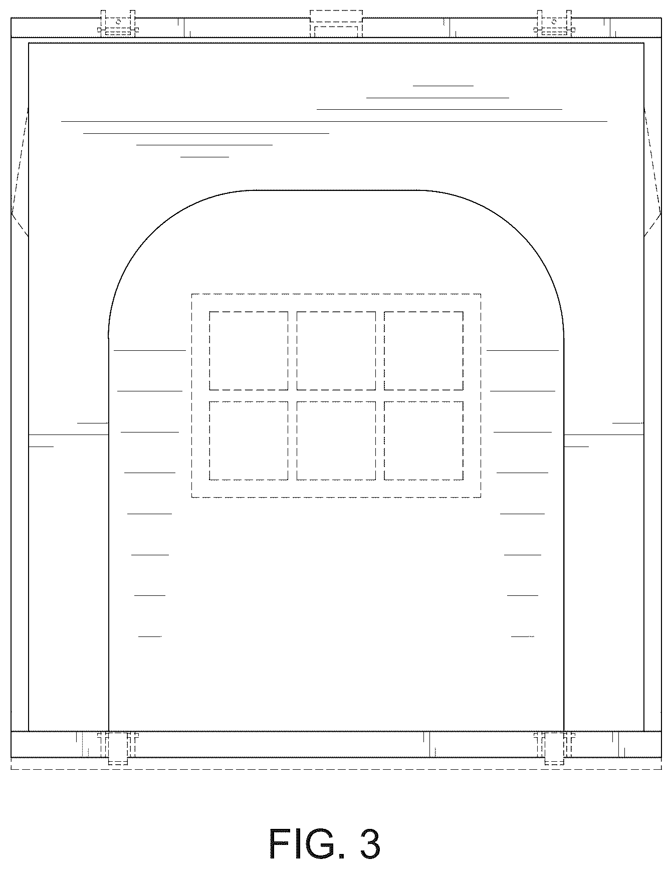 Patent USD1123786 Figure 3 – Expandable tent with covered gas struts