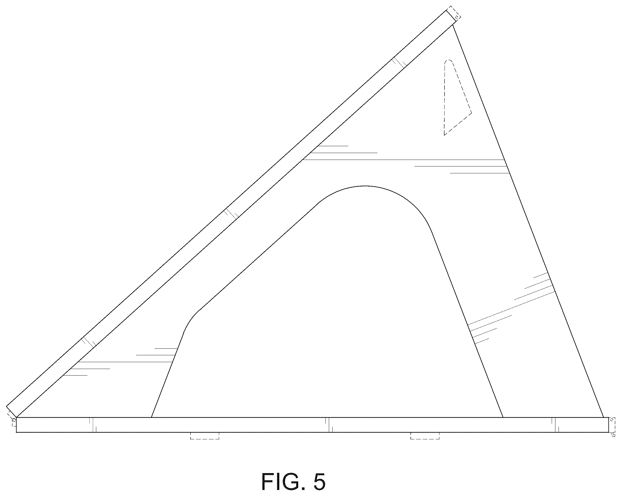 Patent USD1123786 Figure 5 – Expandable tent with covered gas struts