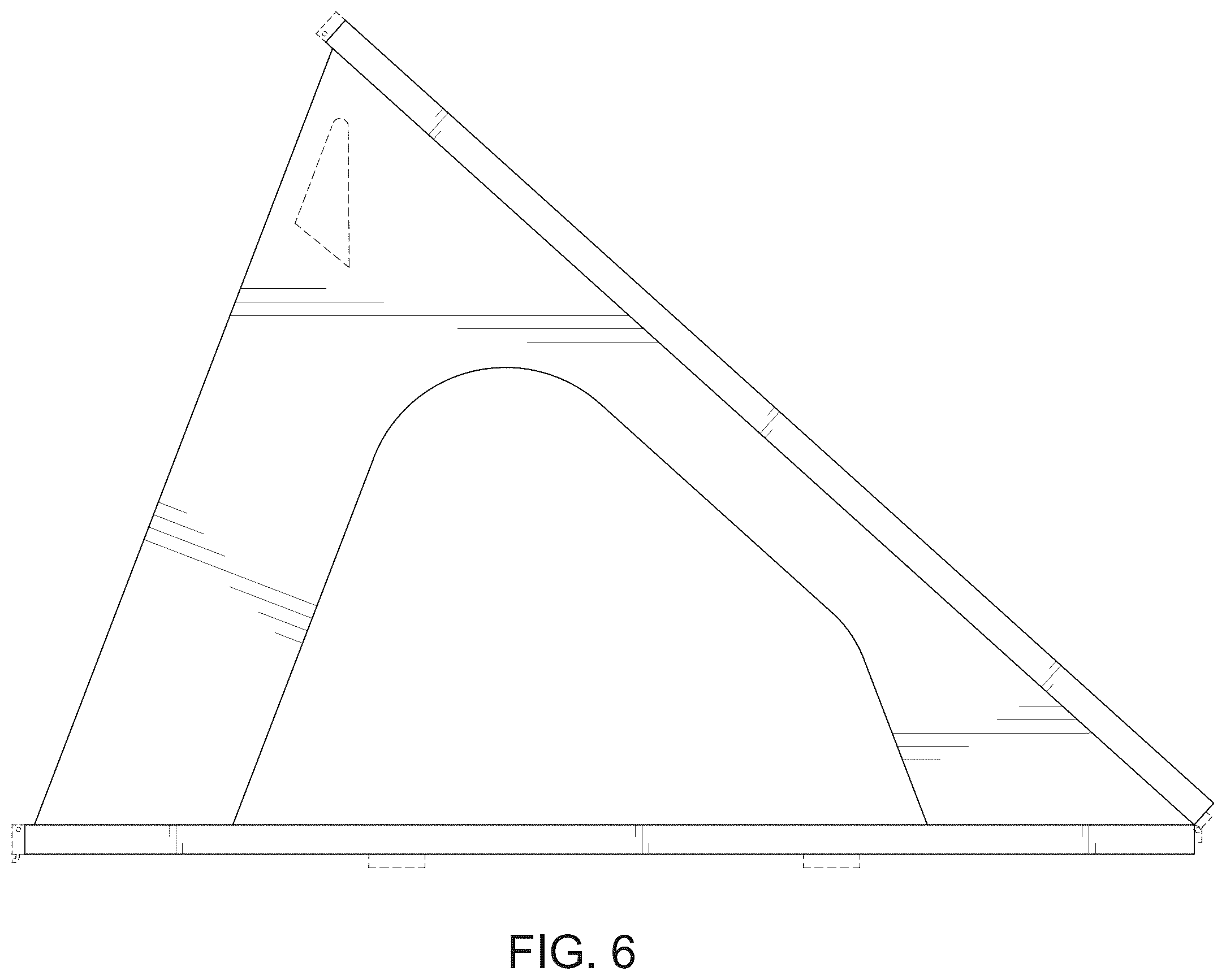 Patent USD1123786 Figure 6 – Expandable tent with covered gas struts