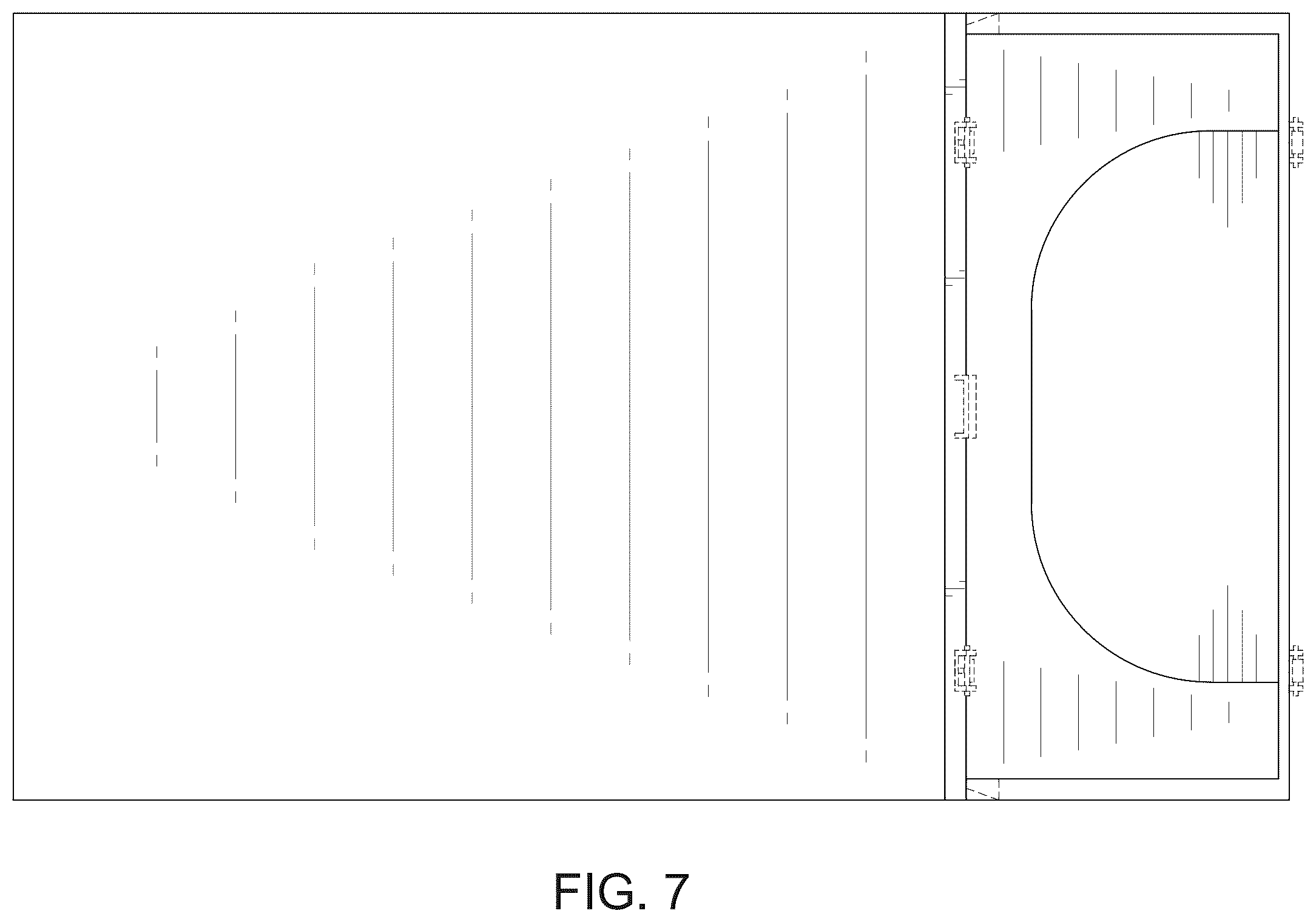 Patent USD1123786 Figure 7 – Expandable tent with covered gas struts