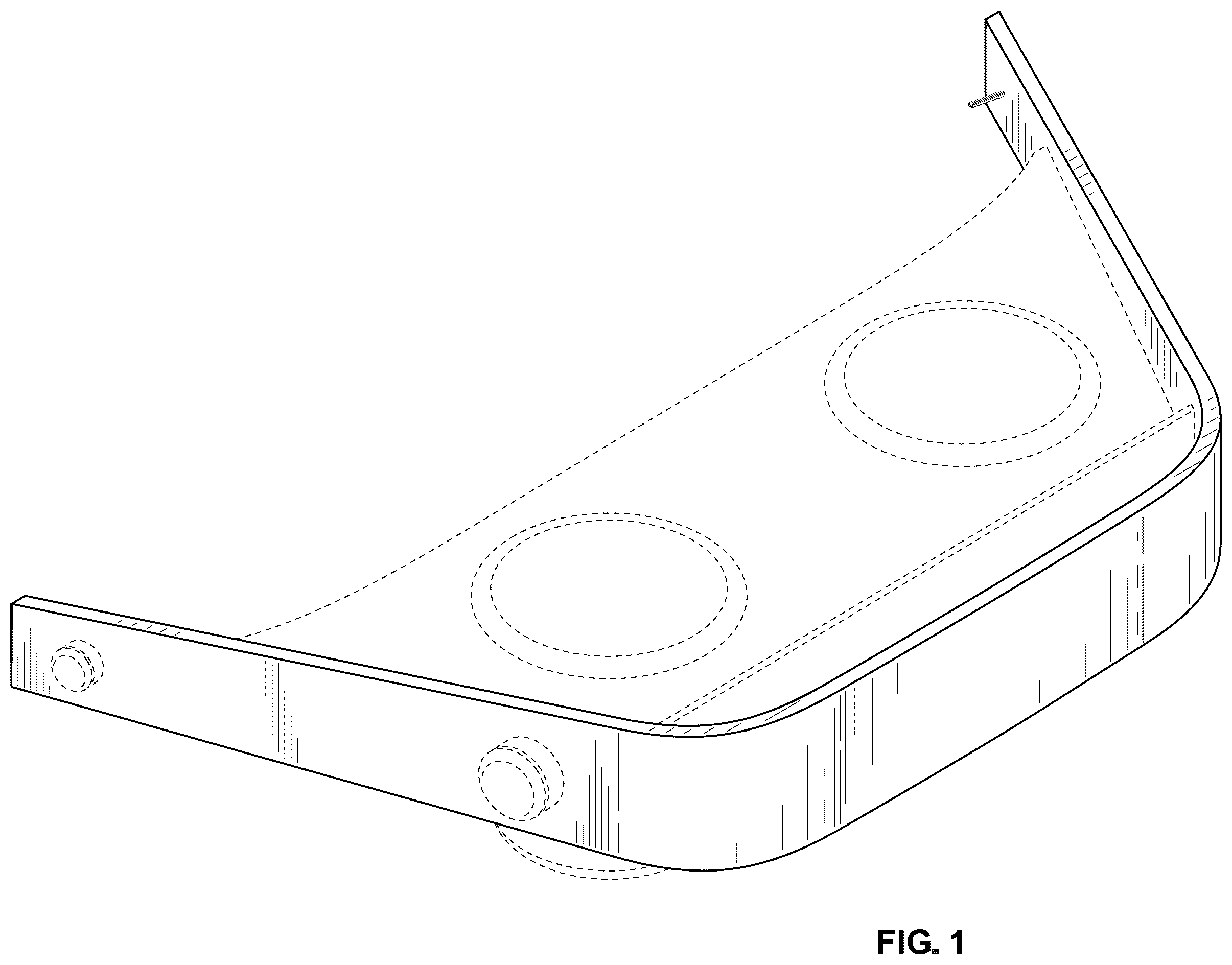 Patent USD1123789 Figure 1 – Vehicle cup holder