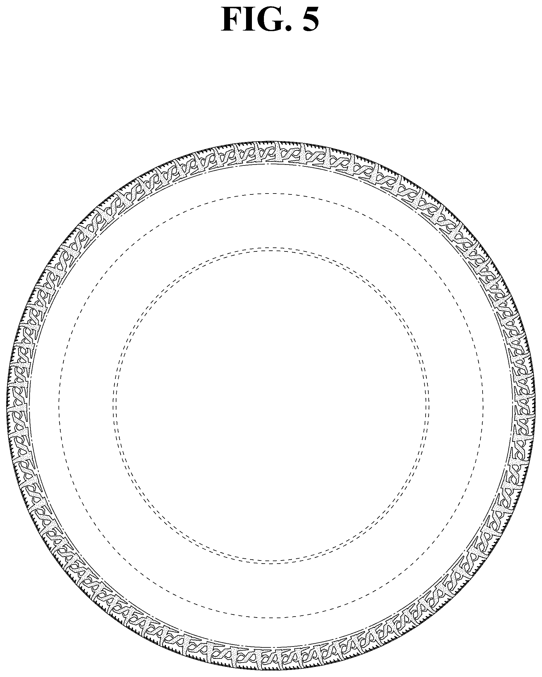 Patent USD1123792 Figure 5 – Automobile tire