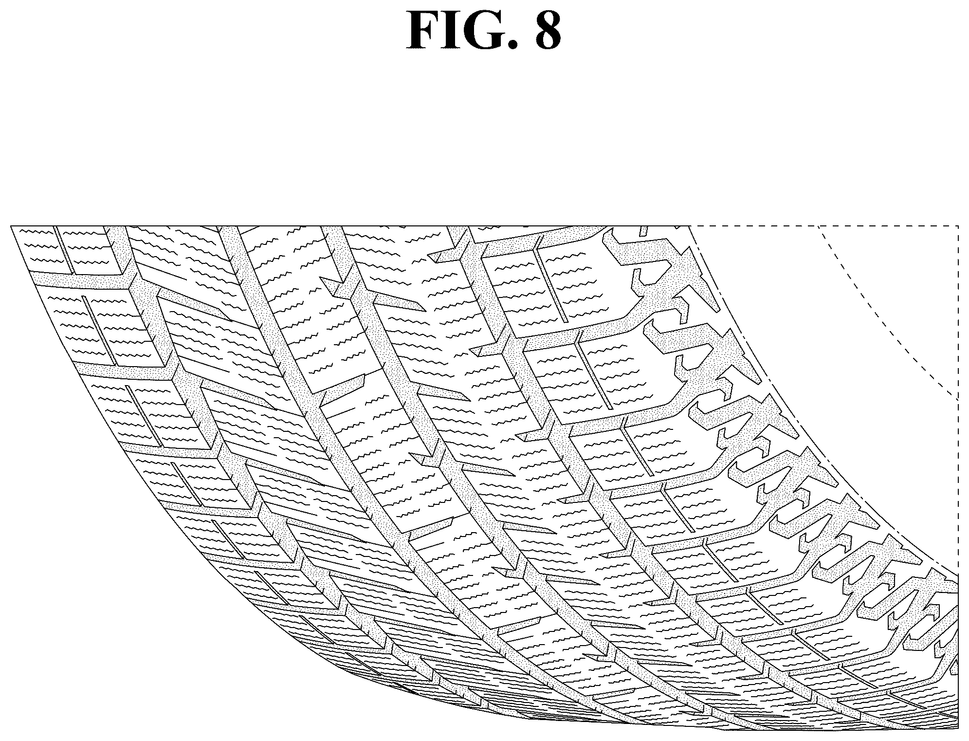 Patent USD1123792 Figure 8 – Automobile tire