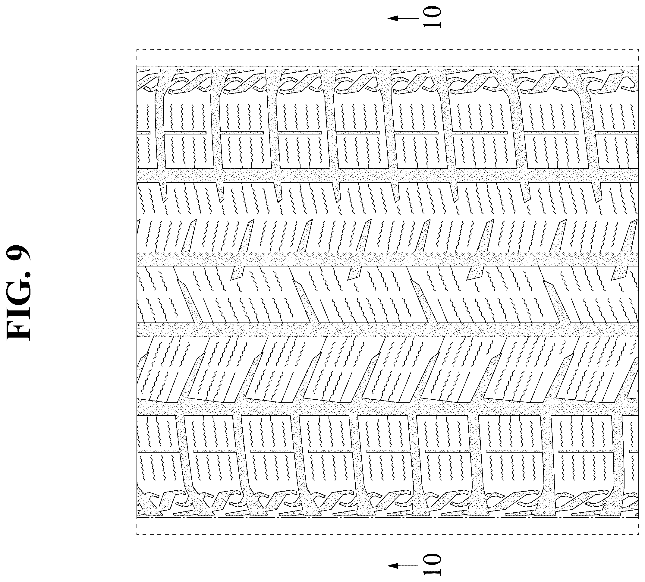 Patent USD1123792 Figure 9 – Automobile tire