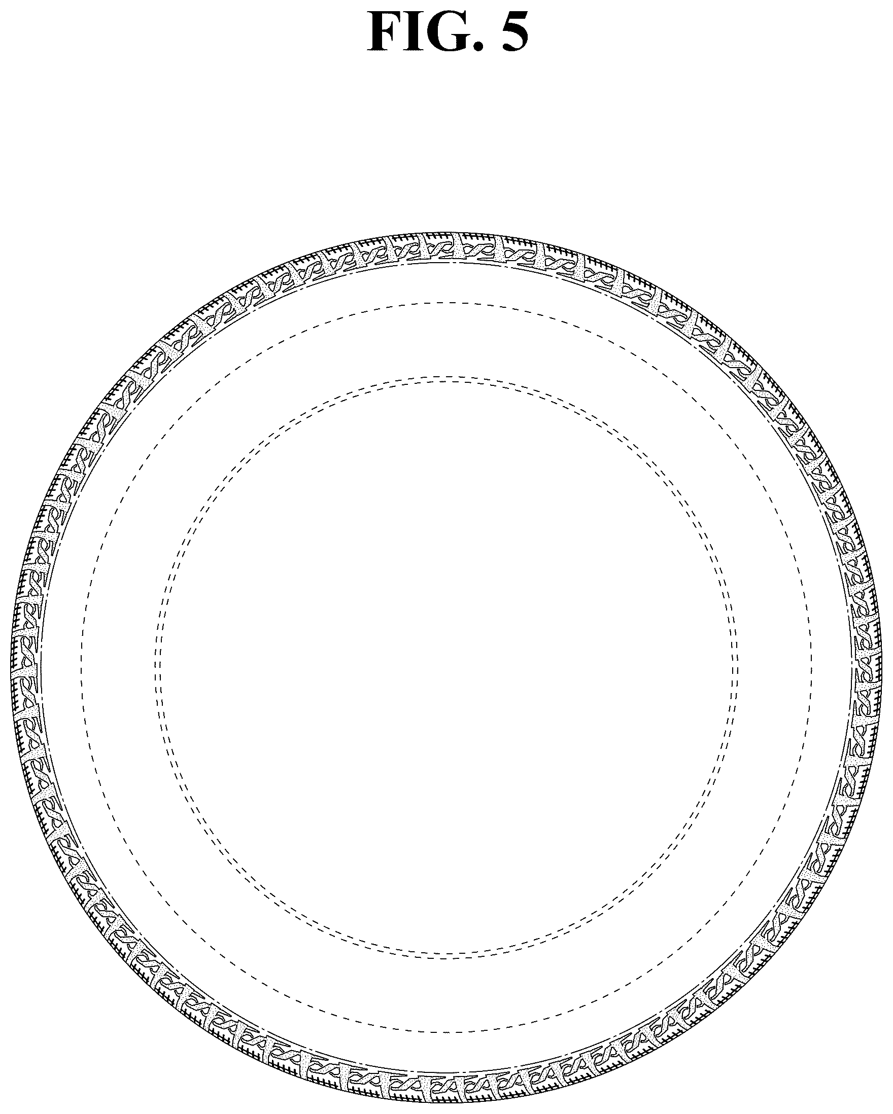 Patent USD1123793 Figure 5 – Automobile tire