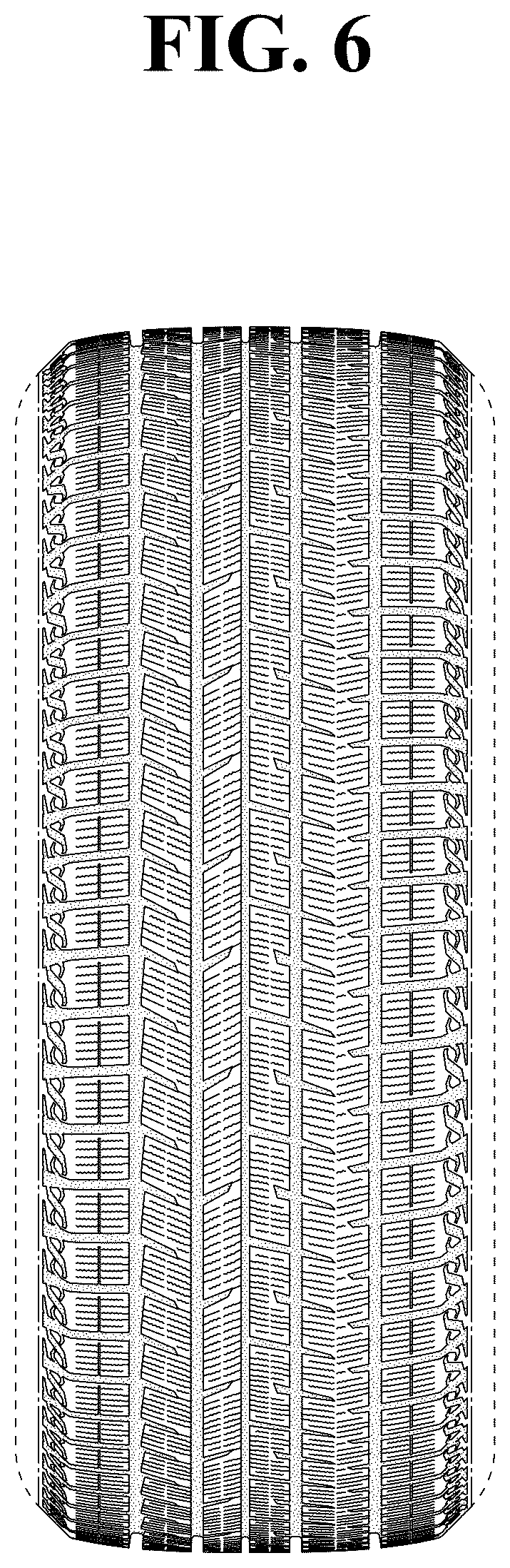 Patent USD1123793 Figure 6 – Automobile tire