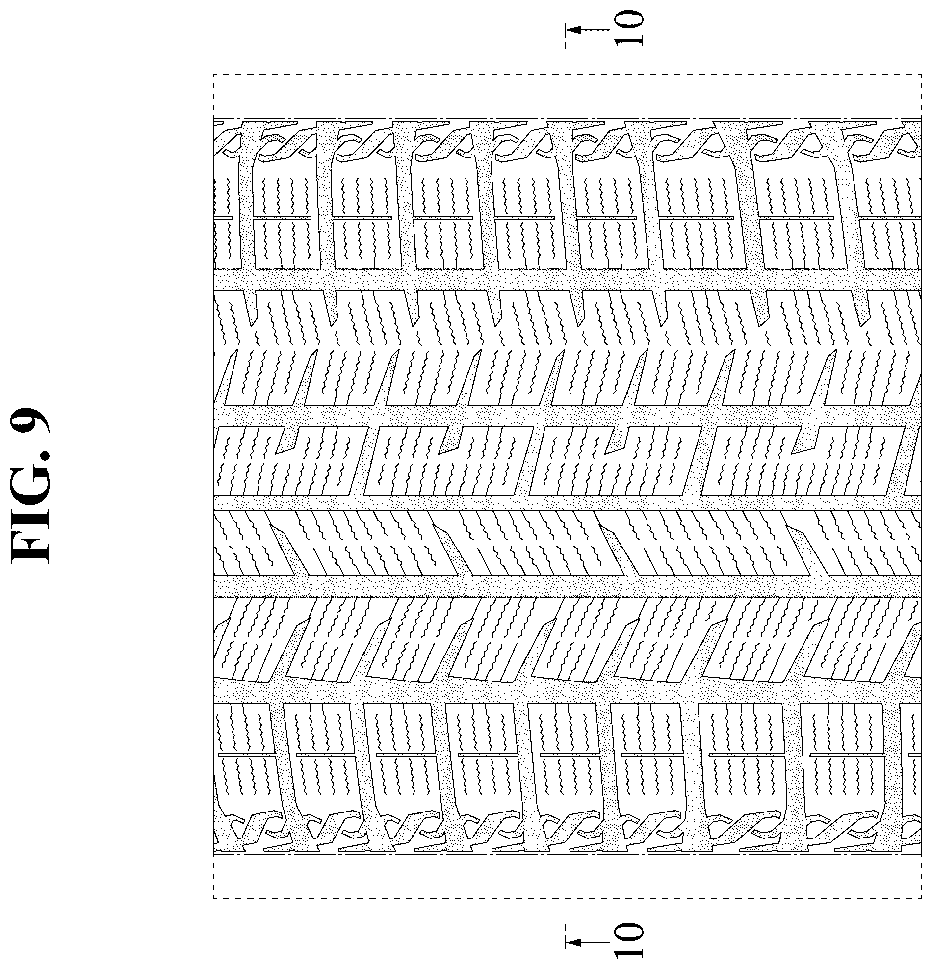 Patent USD1123793 Figure 9 – Automobile tire
