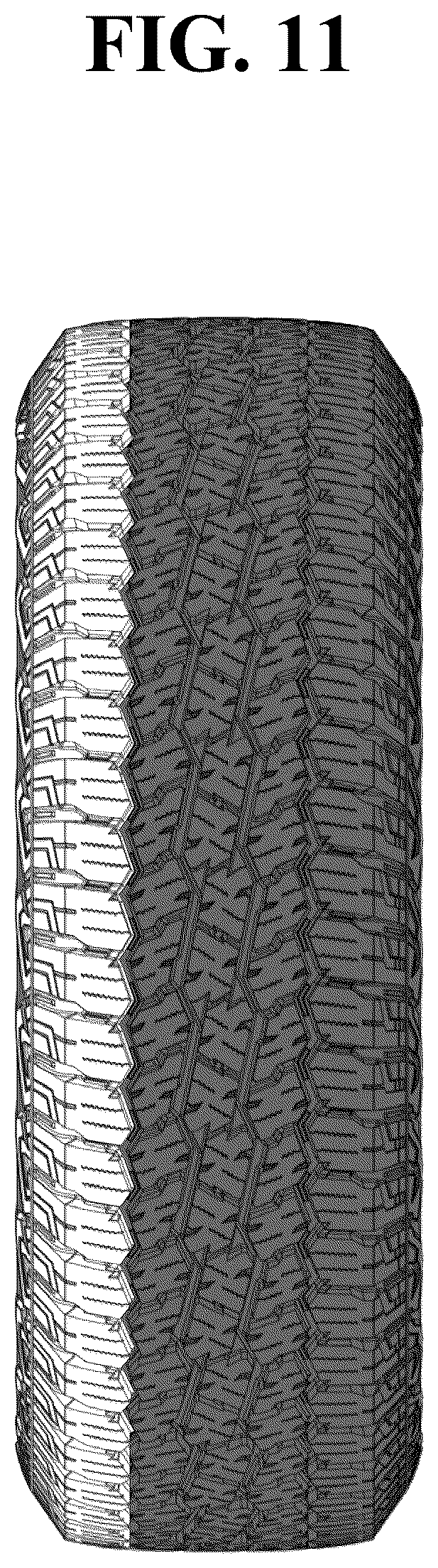 Patent USD1123794 Figure 11 – Automobile tire