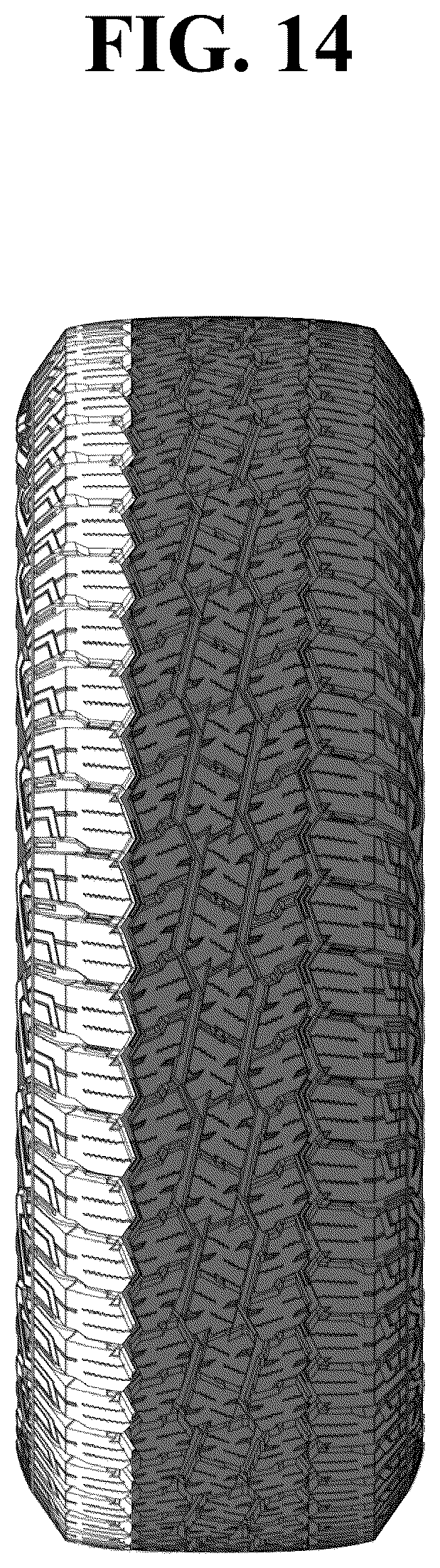 Patent USD1123794 Figure 14 – Automobile tire