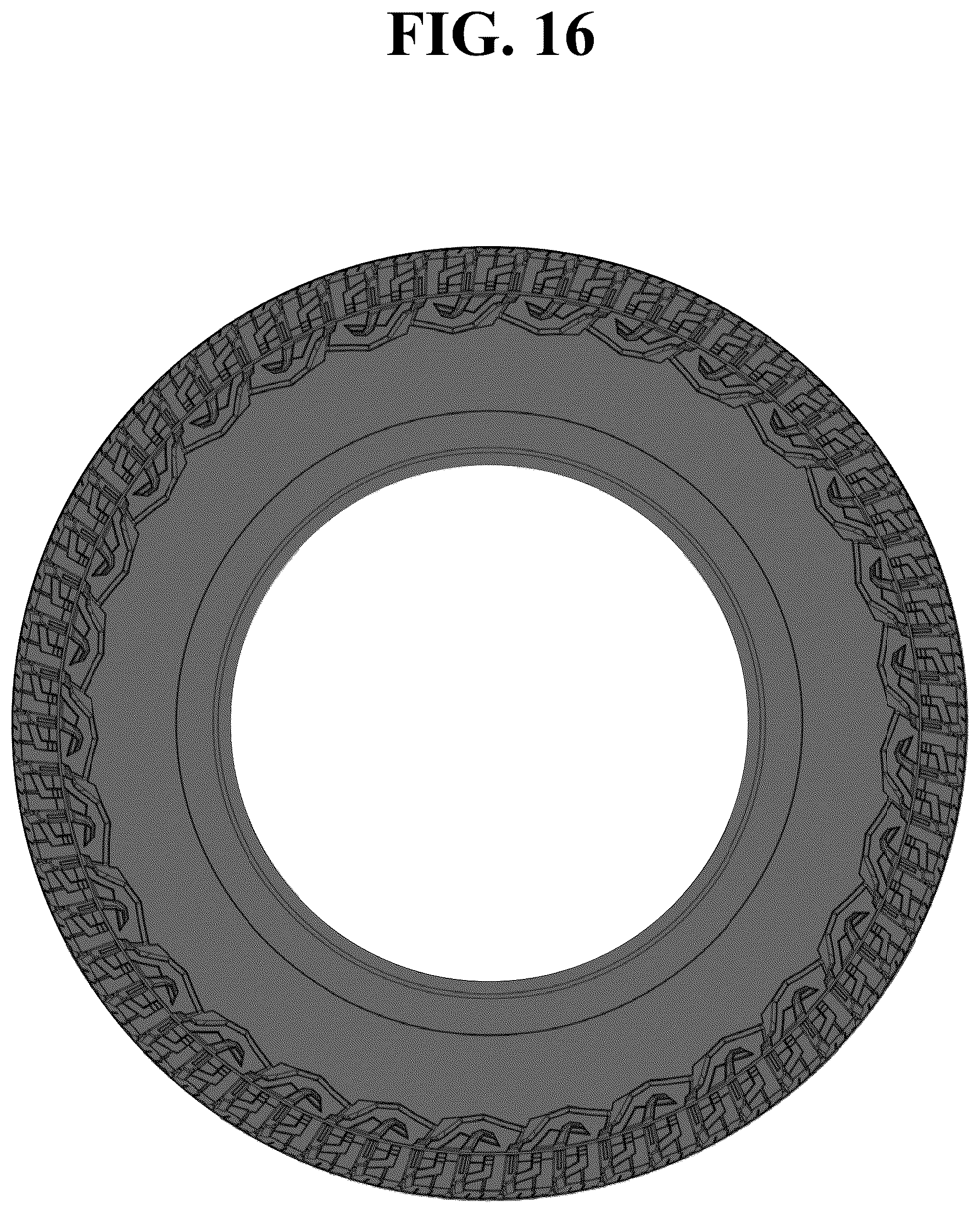 Patent USD1123794 Figure 16 – Automobile tire