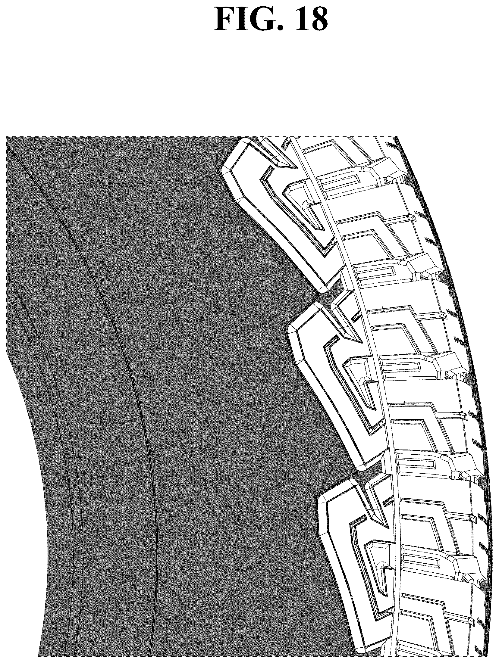 Patent USD1123794 Figure 18 – Automobile tire