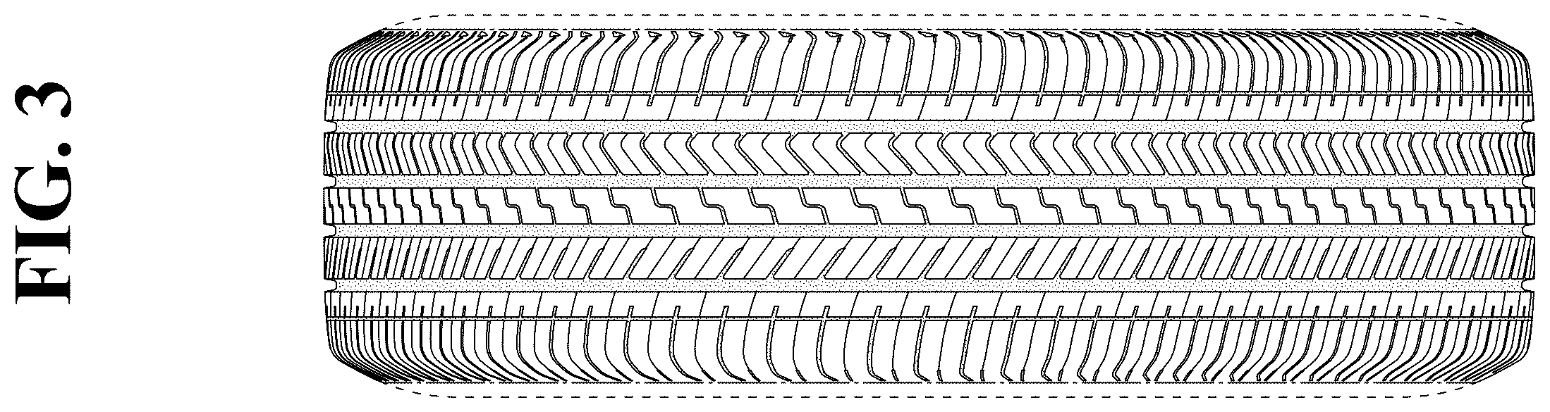 Patent USD1123795 Figure 3 – Automobile tire