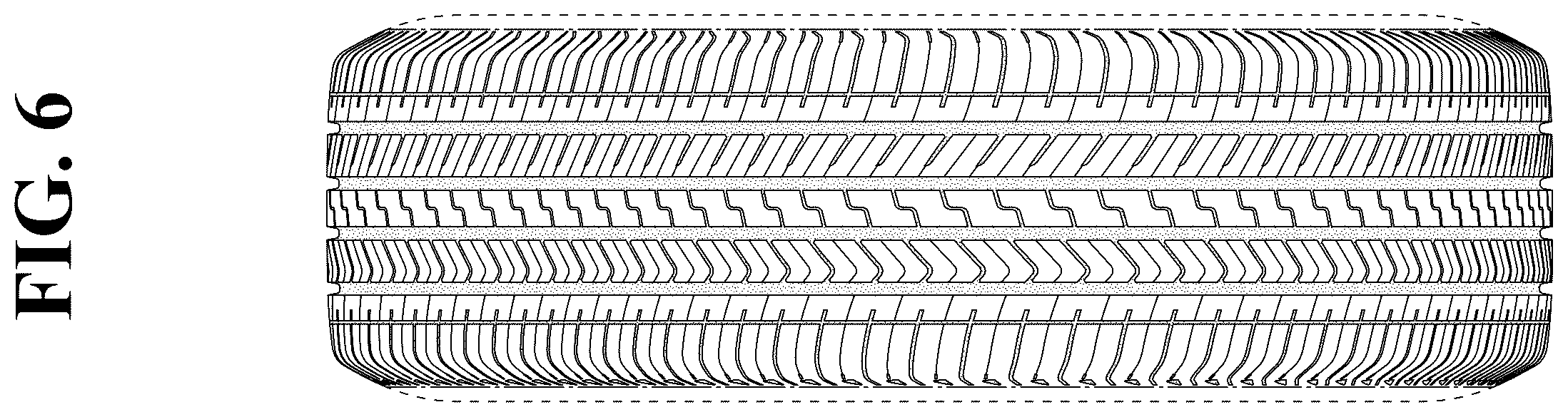 Patent USD1123795 Figure 6 – Automobile tire