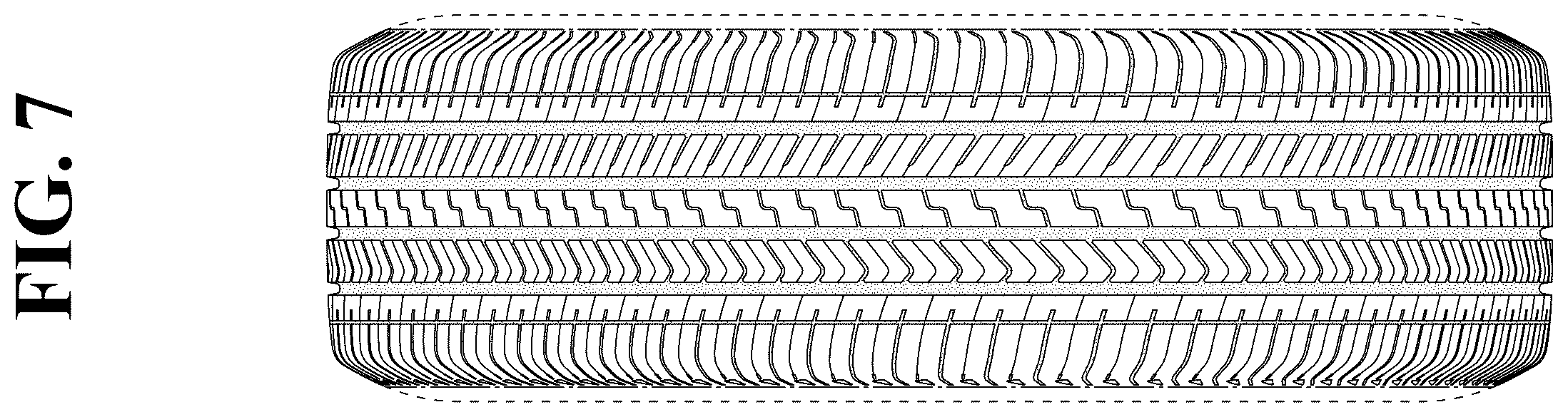 Patent USD1123795 Figure 7 – Automobile tire