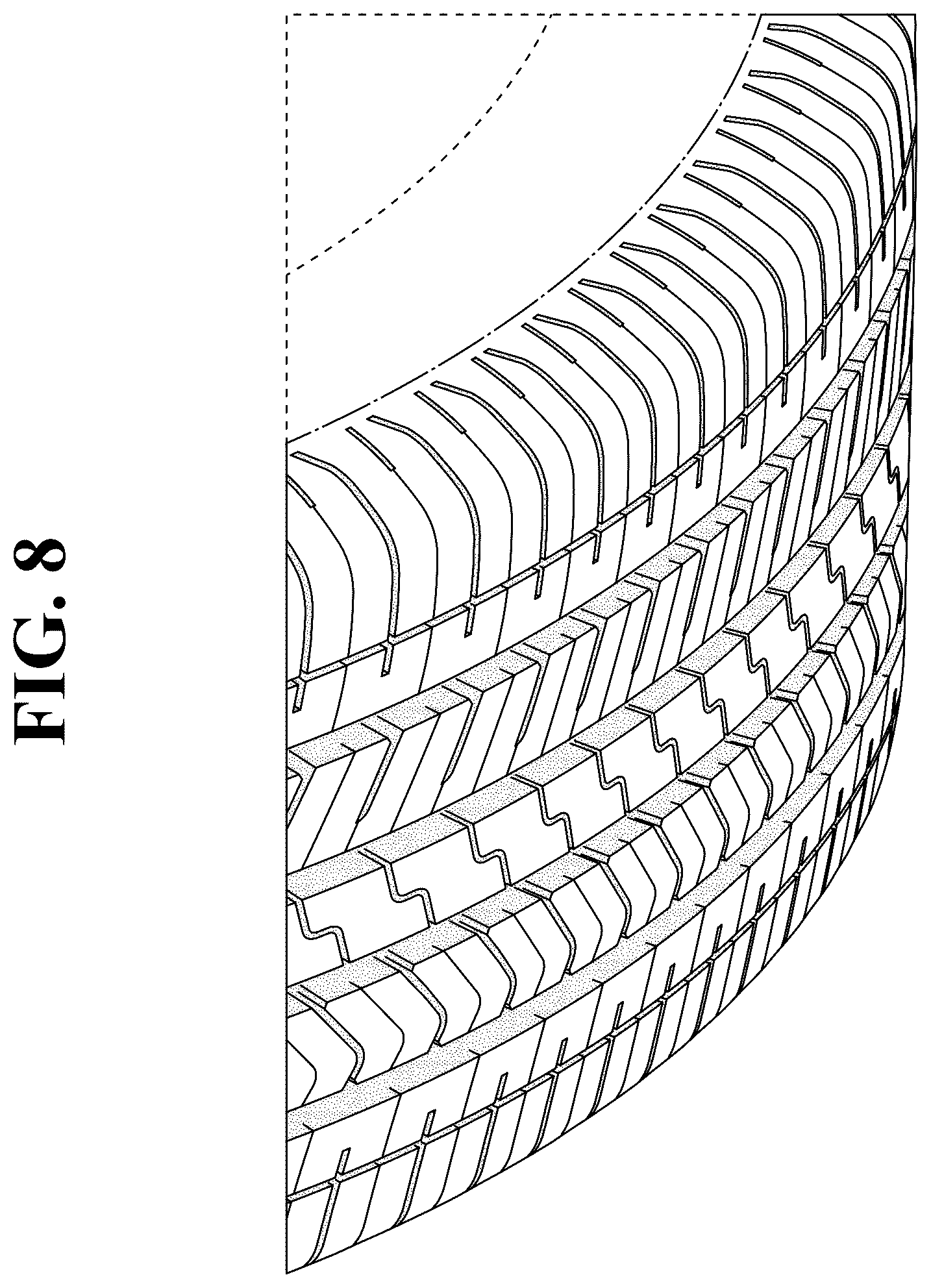 Patent USD1123795 Figure 8 – Automobile tire