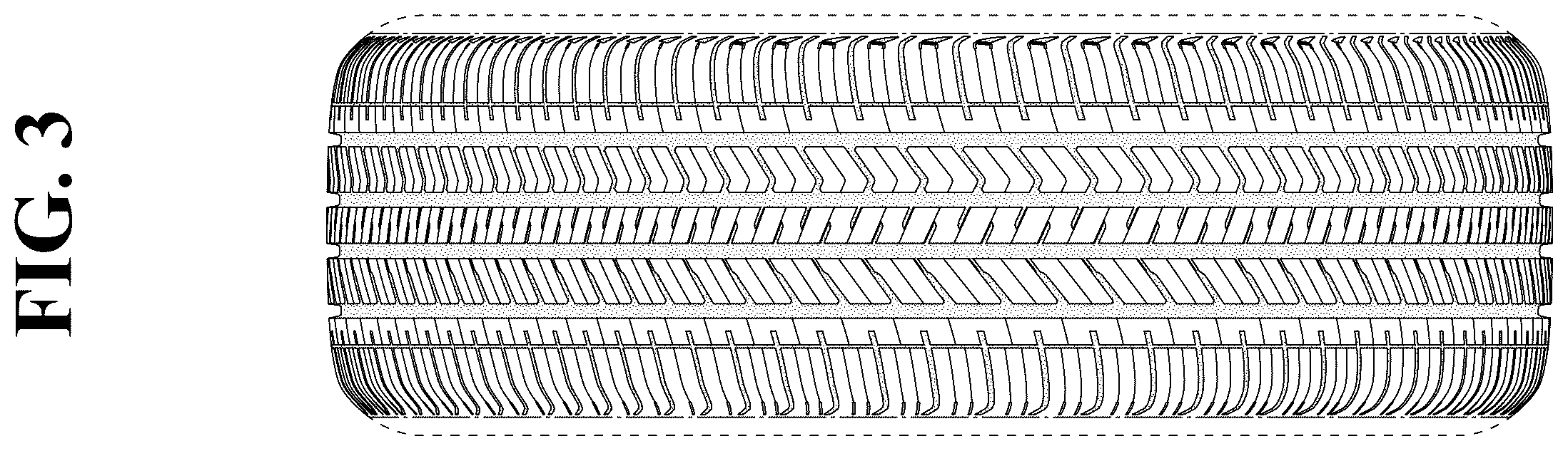 Patent USD1123796 Figure 3 – Automobile tire