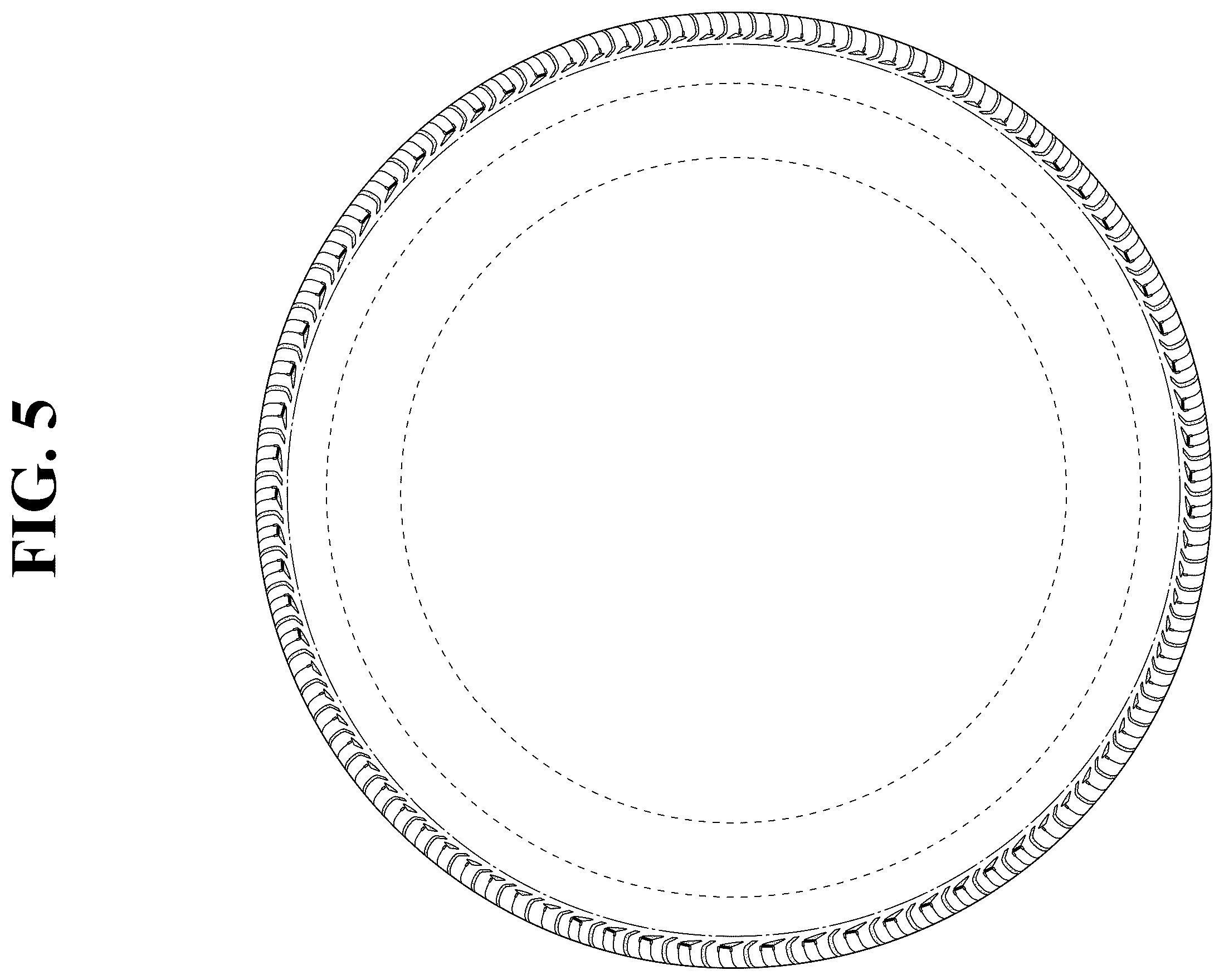 Patent USD1123796 Figure 5 – Automobile tire