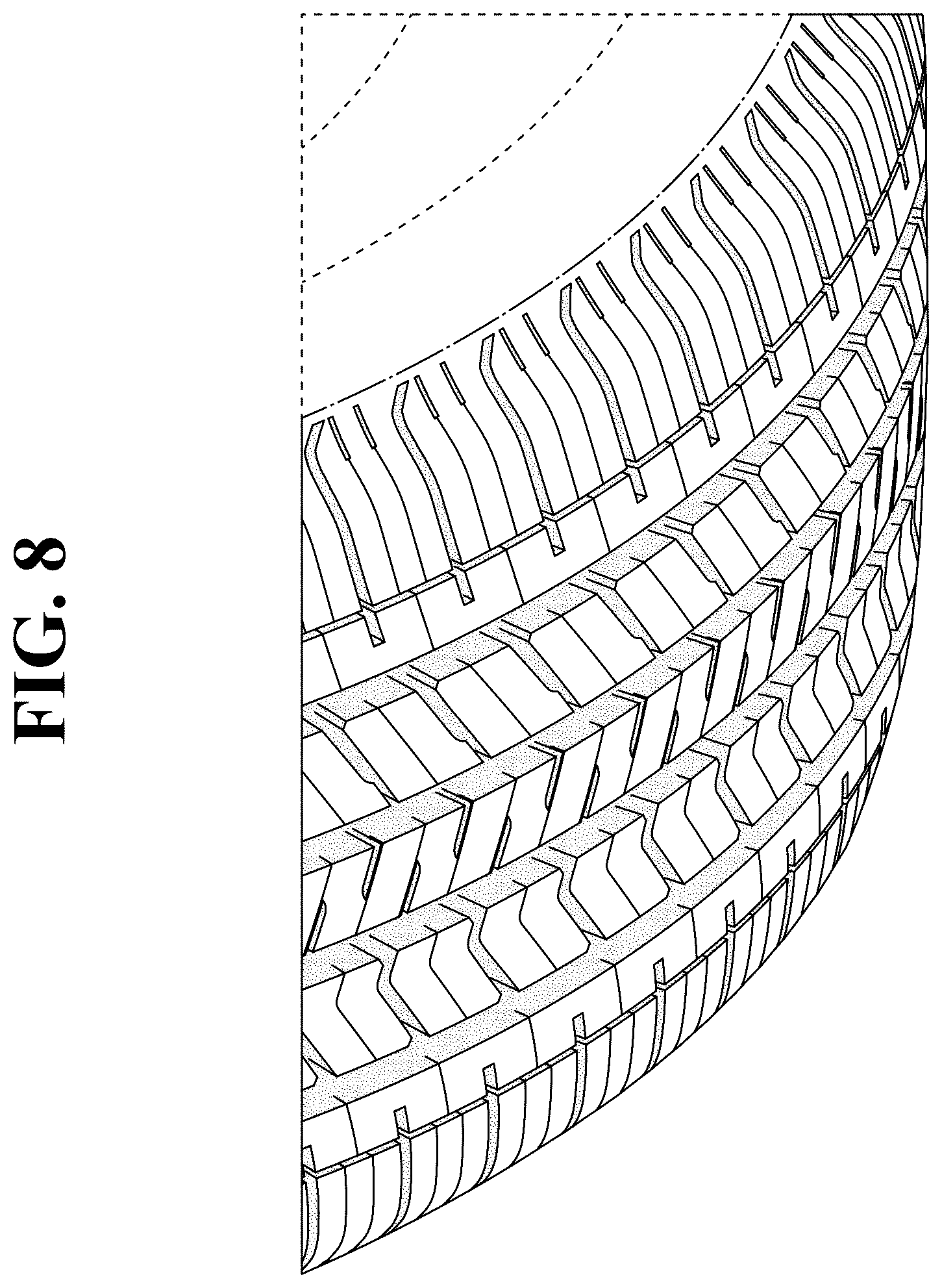 Patent USD1123796 Figure 8 – Automobile tire