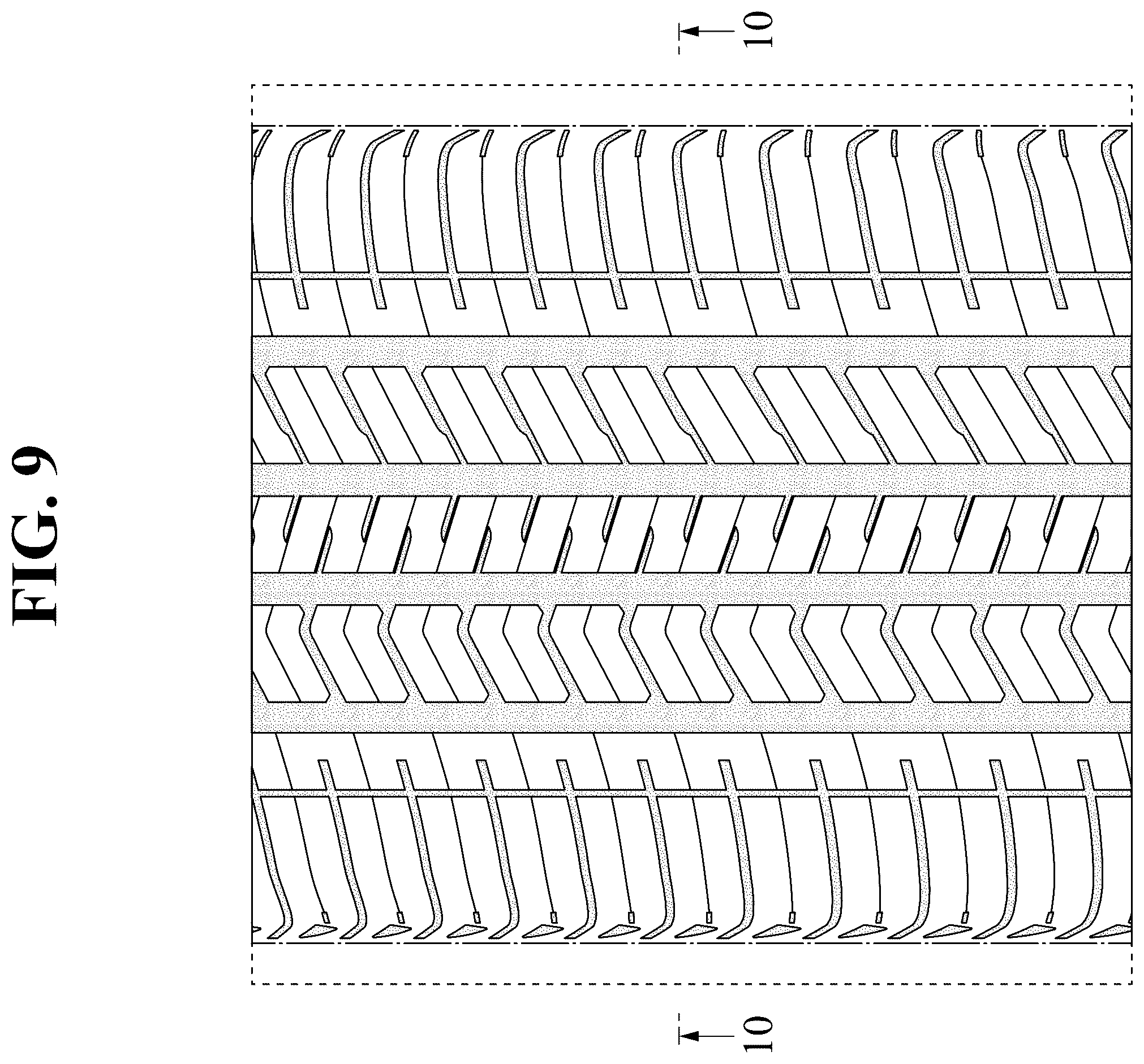 Patent USD1123796 Figure 9 – Automobile tire