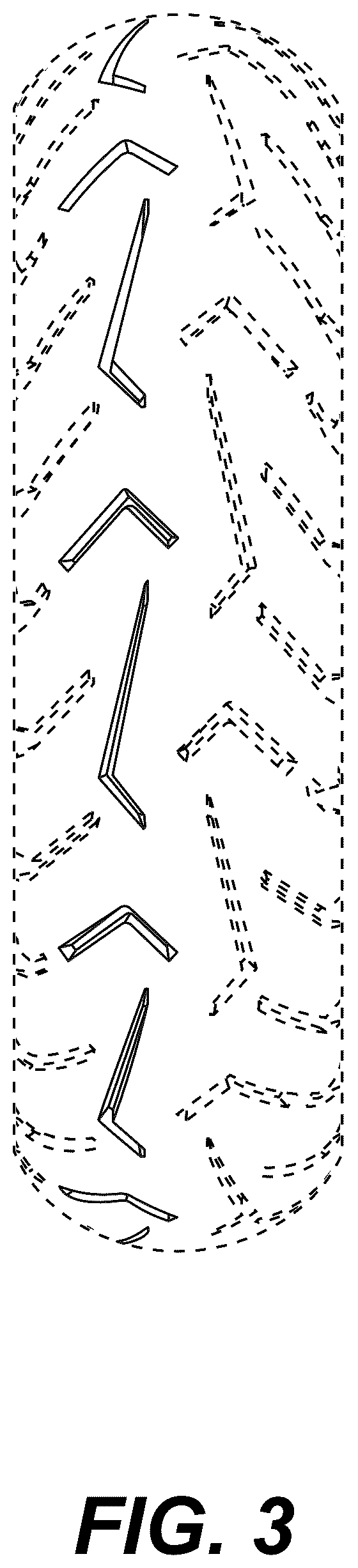 Patent USD1123797 Figure 3 – Motorcycle tire