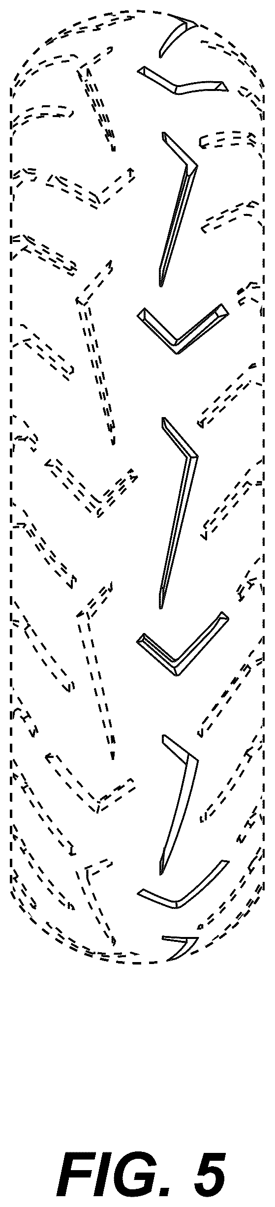 Patent USD1123797 Figure 5 – Motorcycle tire